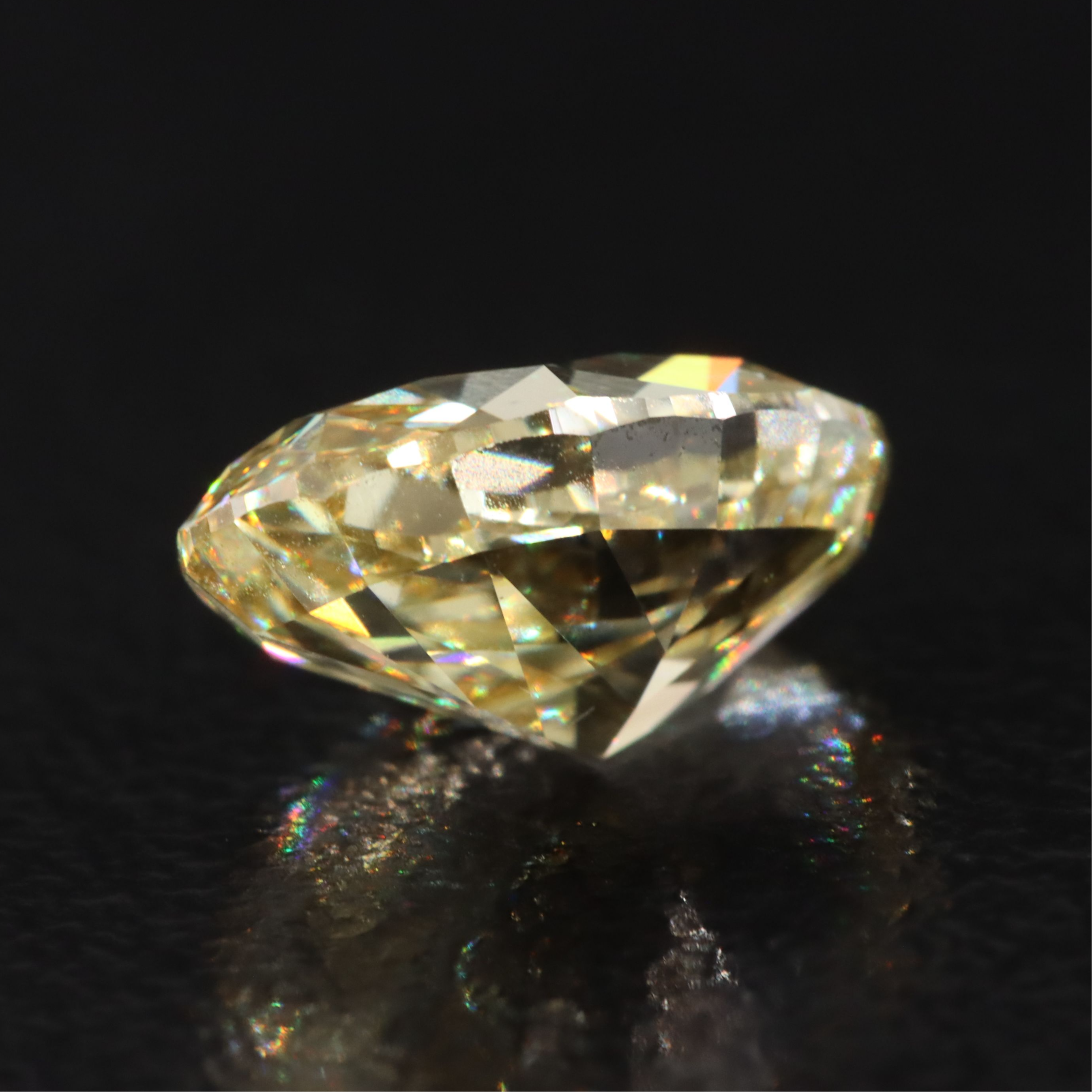 Loose 2.12 CT Lab Grown Fancy Yellow Diamond with IGI Report