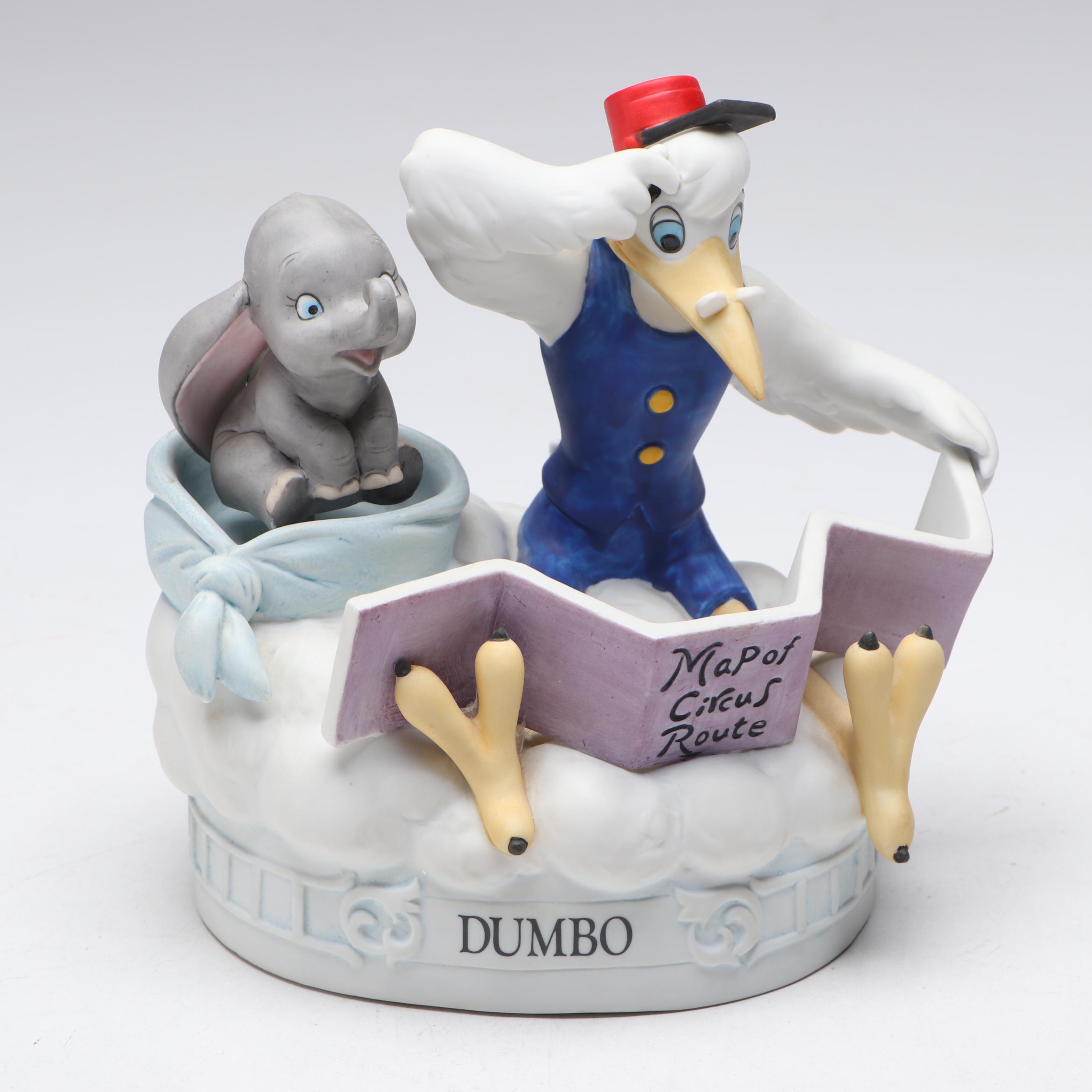 The Disney Collection Music Boxes with Timothy Mouse and Thumper Ornaments