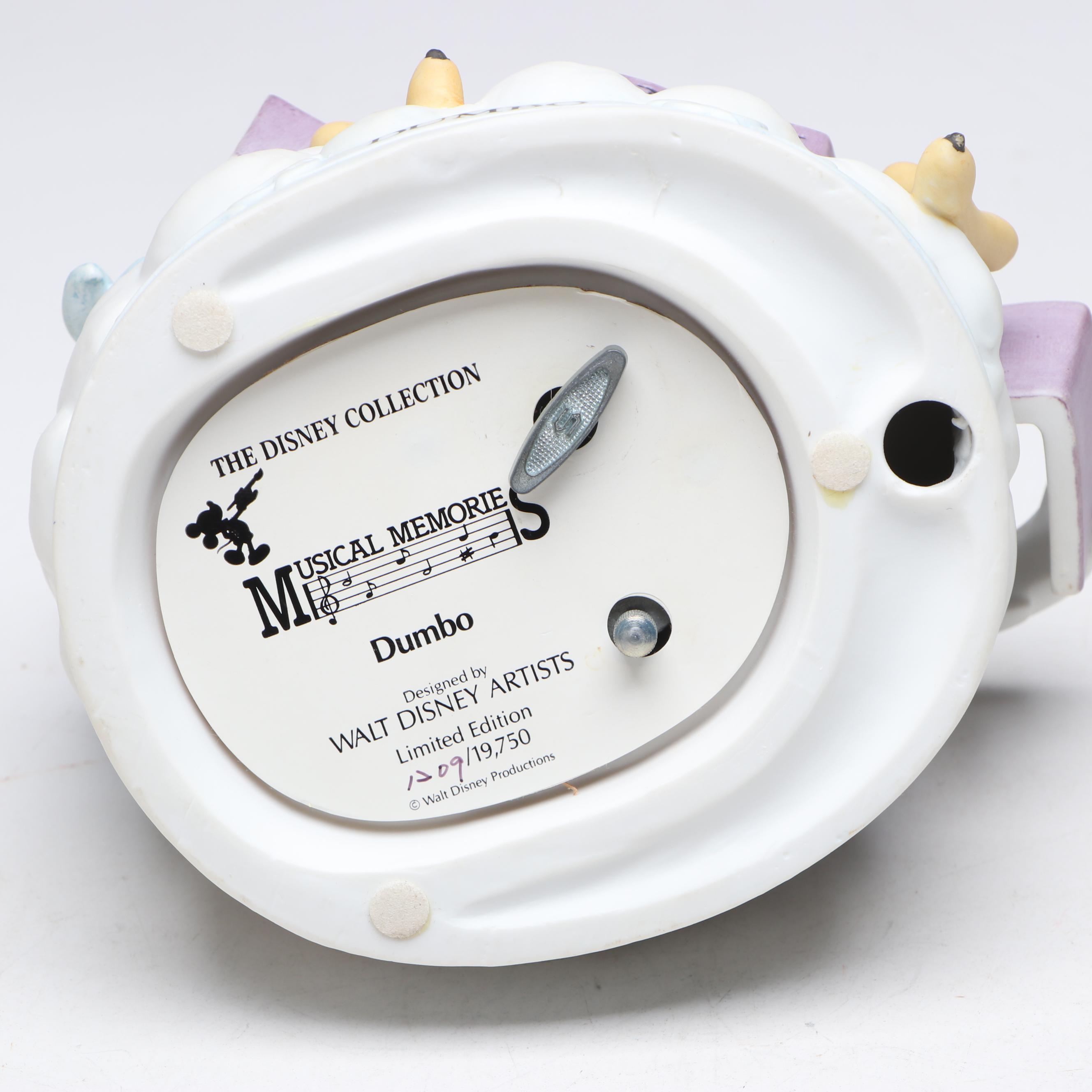 The Disney Collection Music Boxes with Timothy Mouse and Thumper Ornaments
