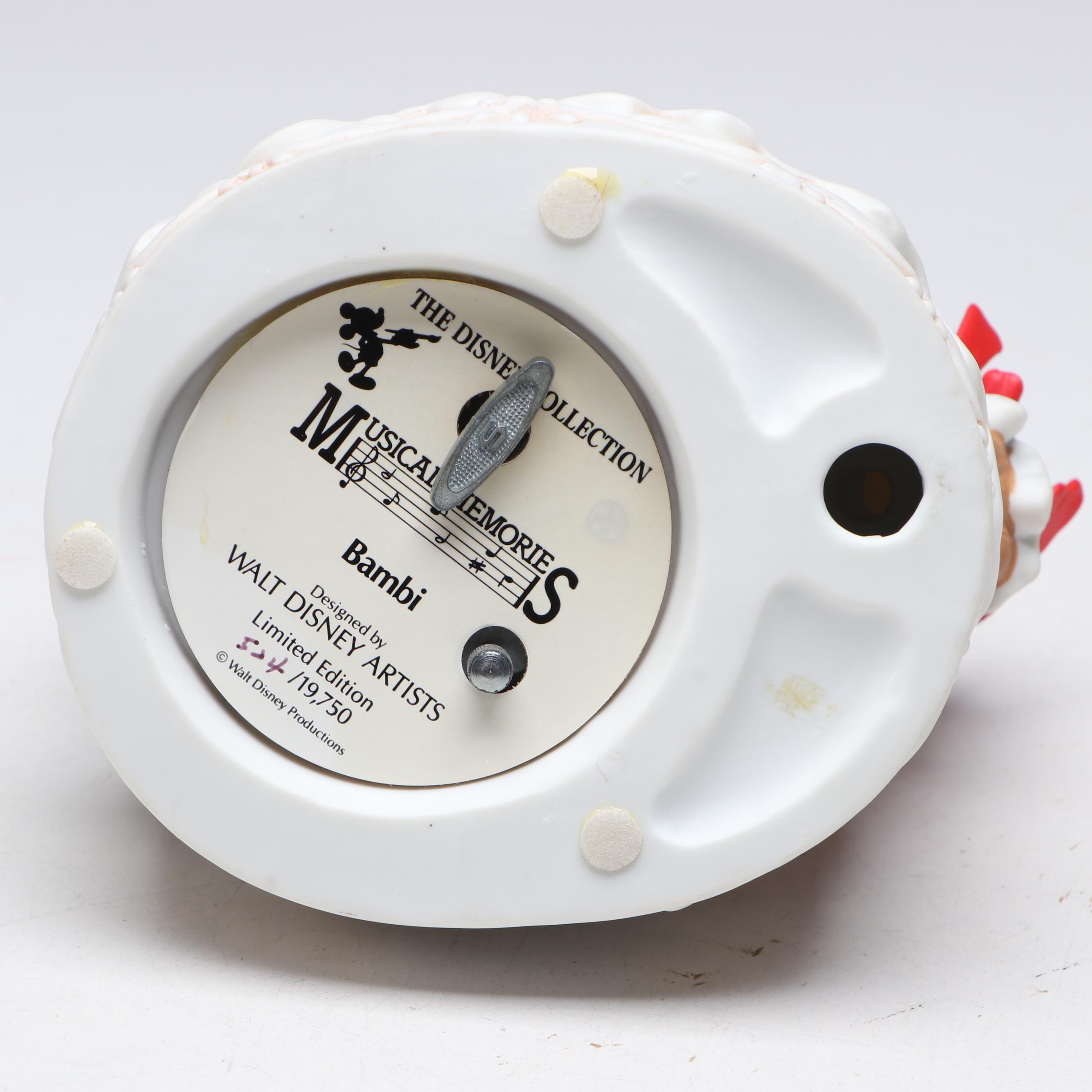 The Disney Collection Music Boxes with Timothy Mouse and Thumper Ornaments