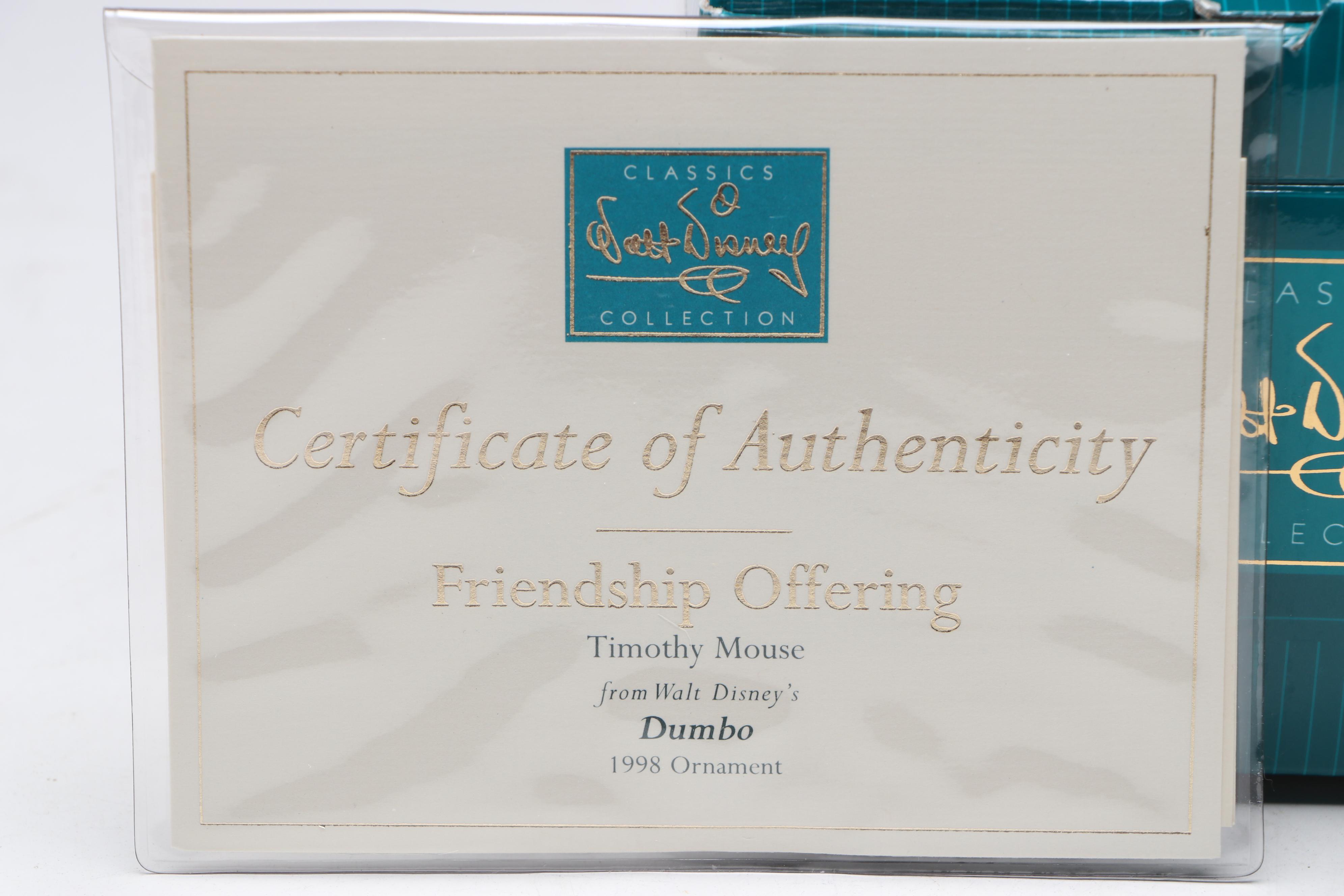 The Disney Collection Music Boxes with Timothy Mouse and Thumper Ornaments