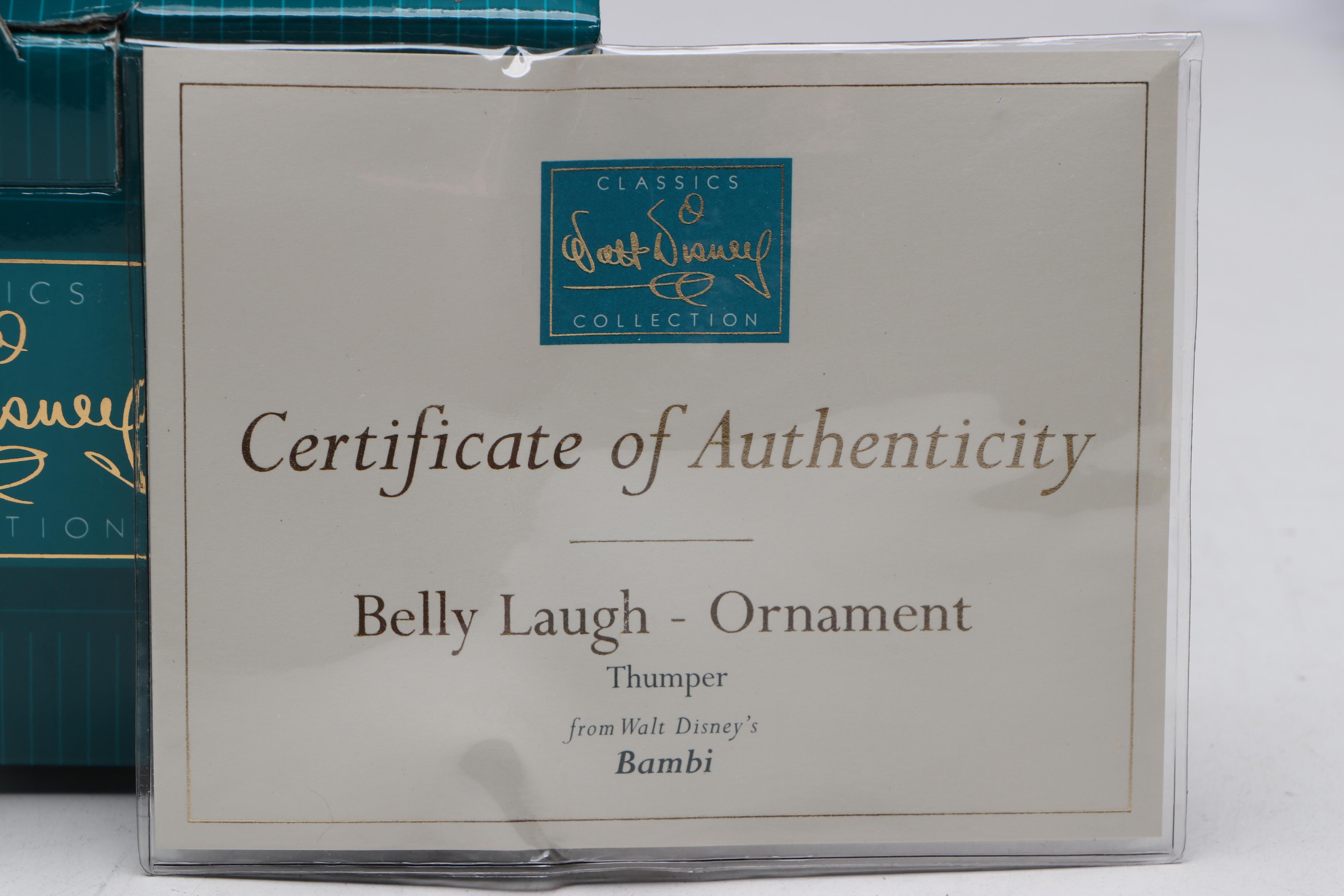 The Disney Collection Music Boxes with Timothy Mouse and Thumper Ornaments