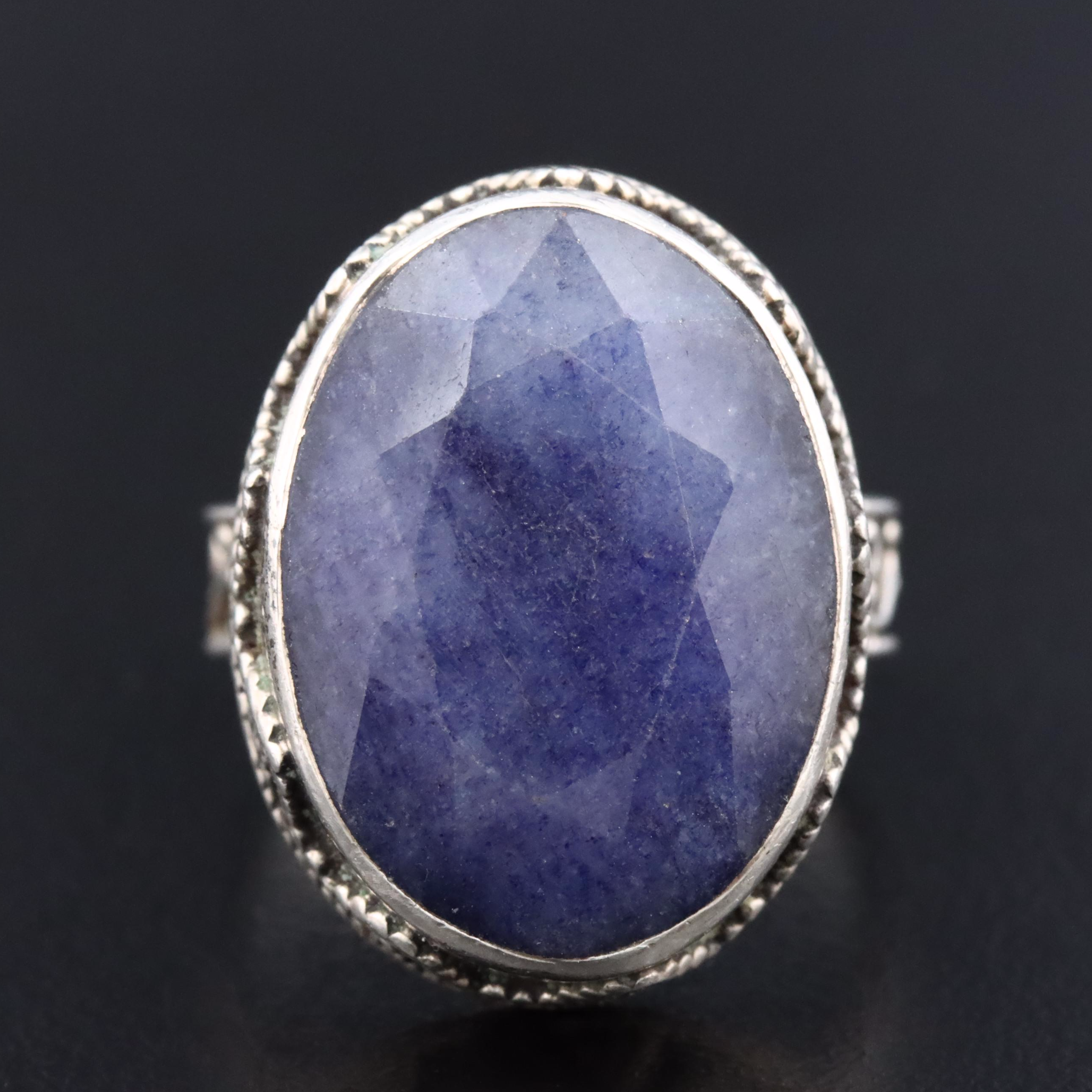 Sterling Quartzite Granulated Ring