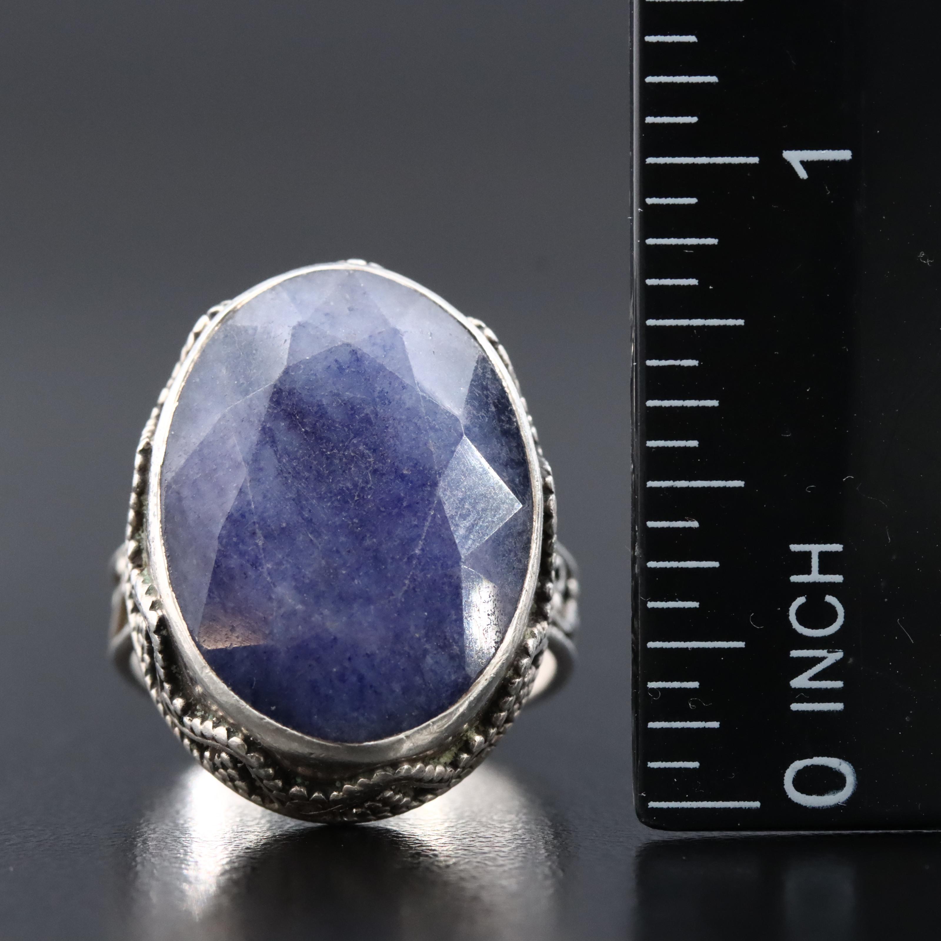 Sterling Quartzite Granulated Ring