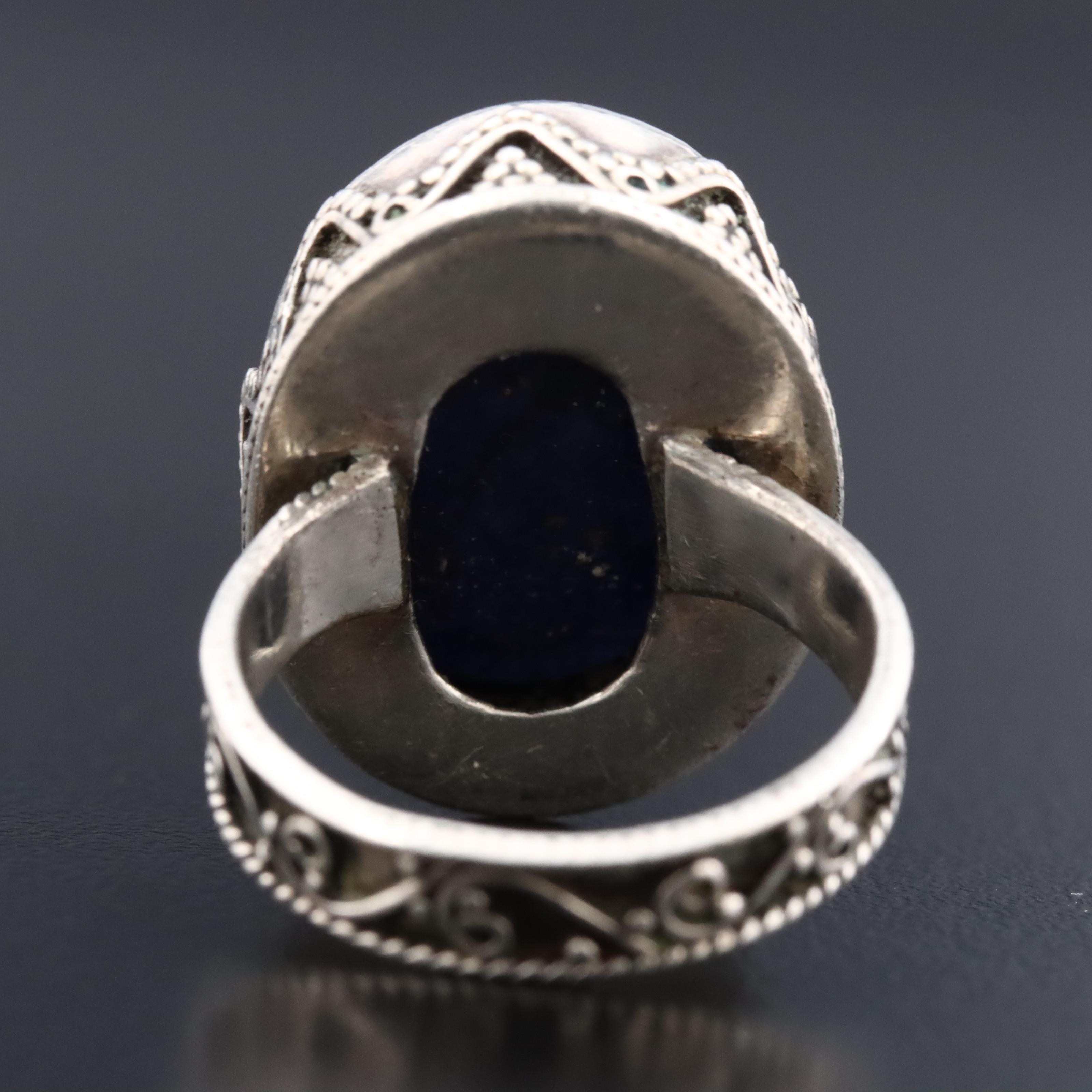 Sterling Quartzite Granulated Ring