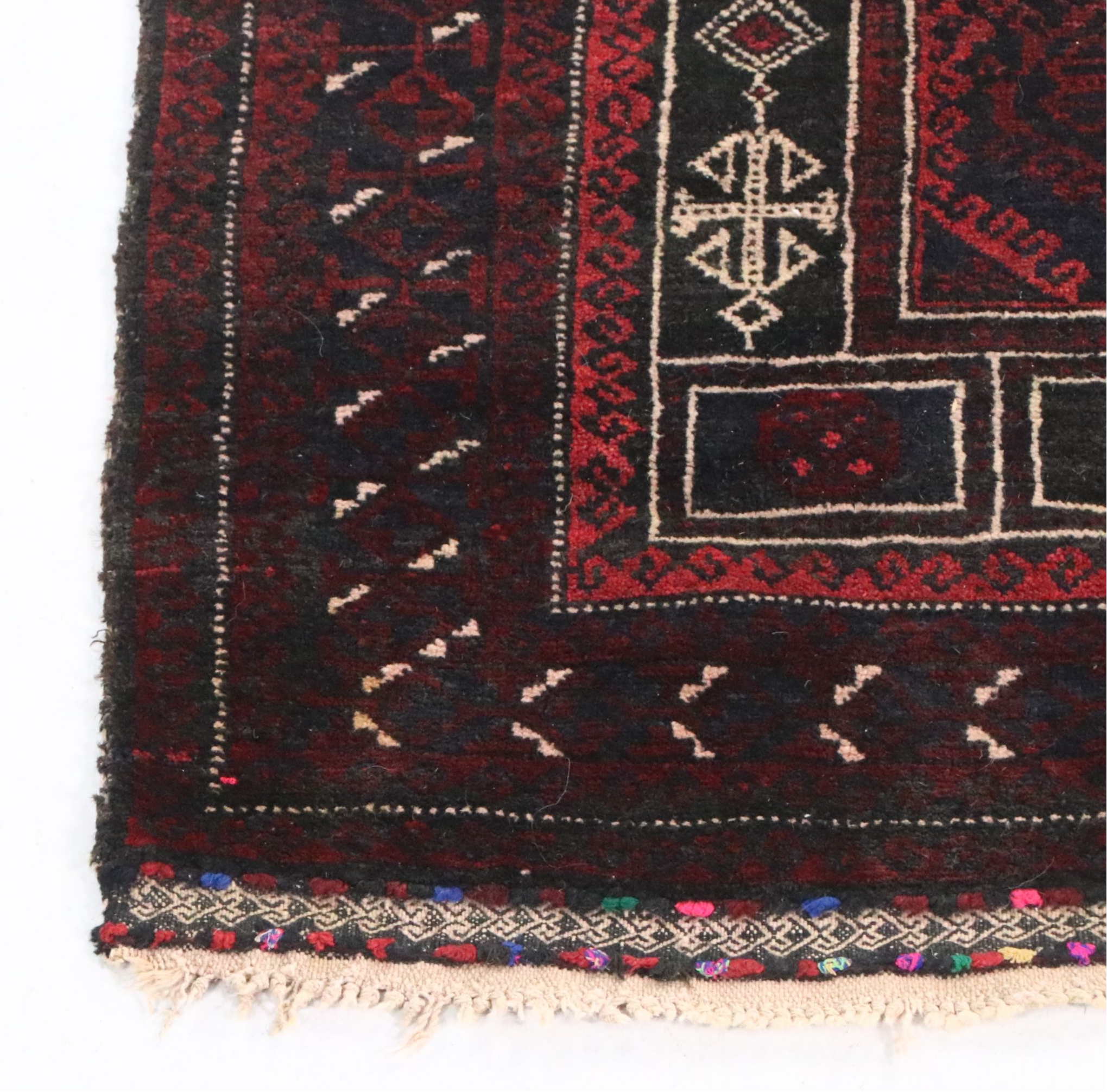 3'1 x 5'3 Hand-Knotted Afghan Baluch Prayer Rug
