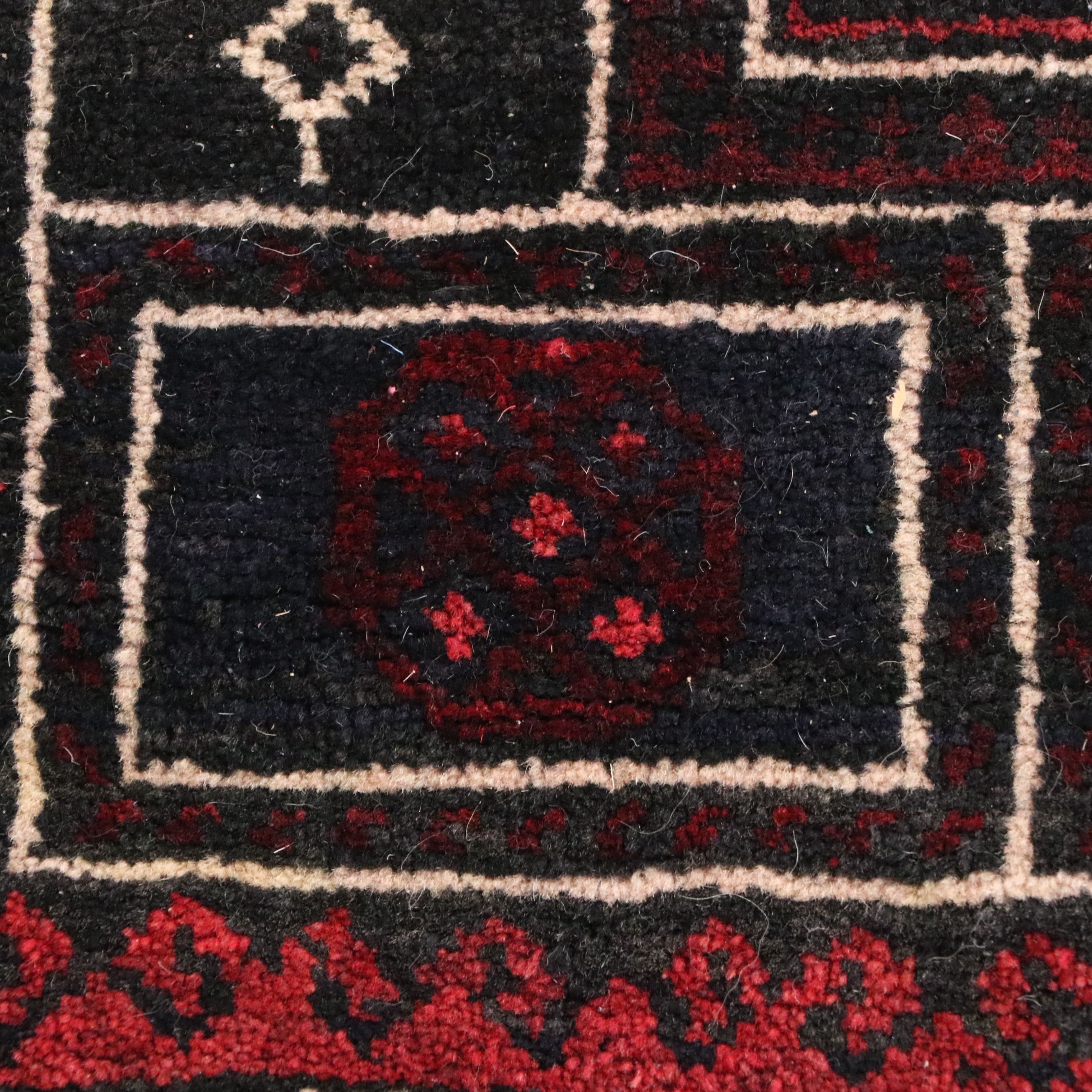 3'1 x 5'3 Hand-Knotted Afghan Baluch Prayer Rug