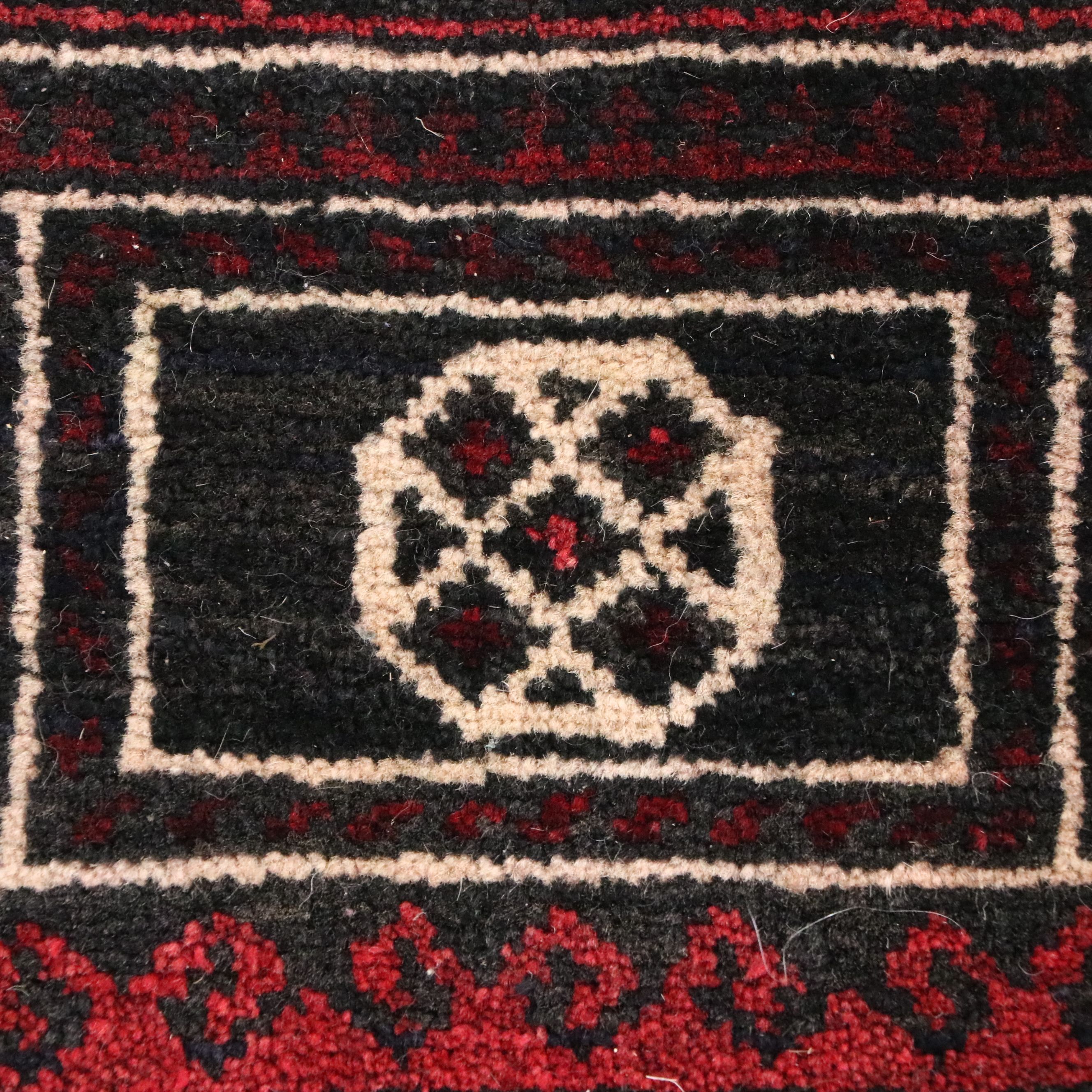 3'1 x 5'3 Hand-Knotted Afghan Baluch Prayer Rug