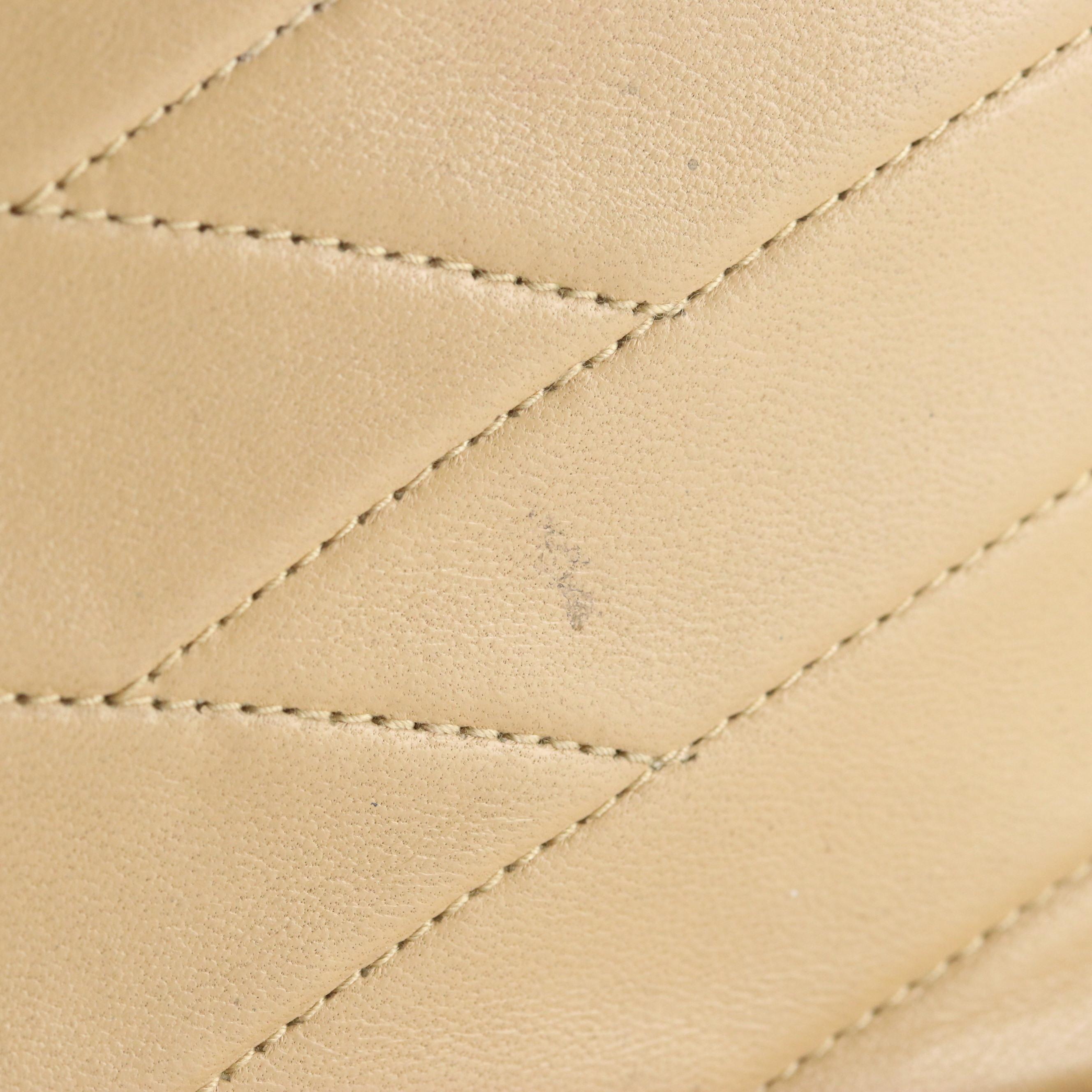 Chanel Single Flap Bag in Neutral Wave Quilted Lambskin Leather with Rope Trim
