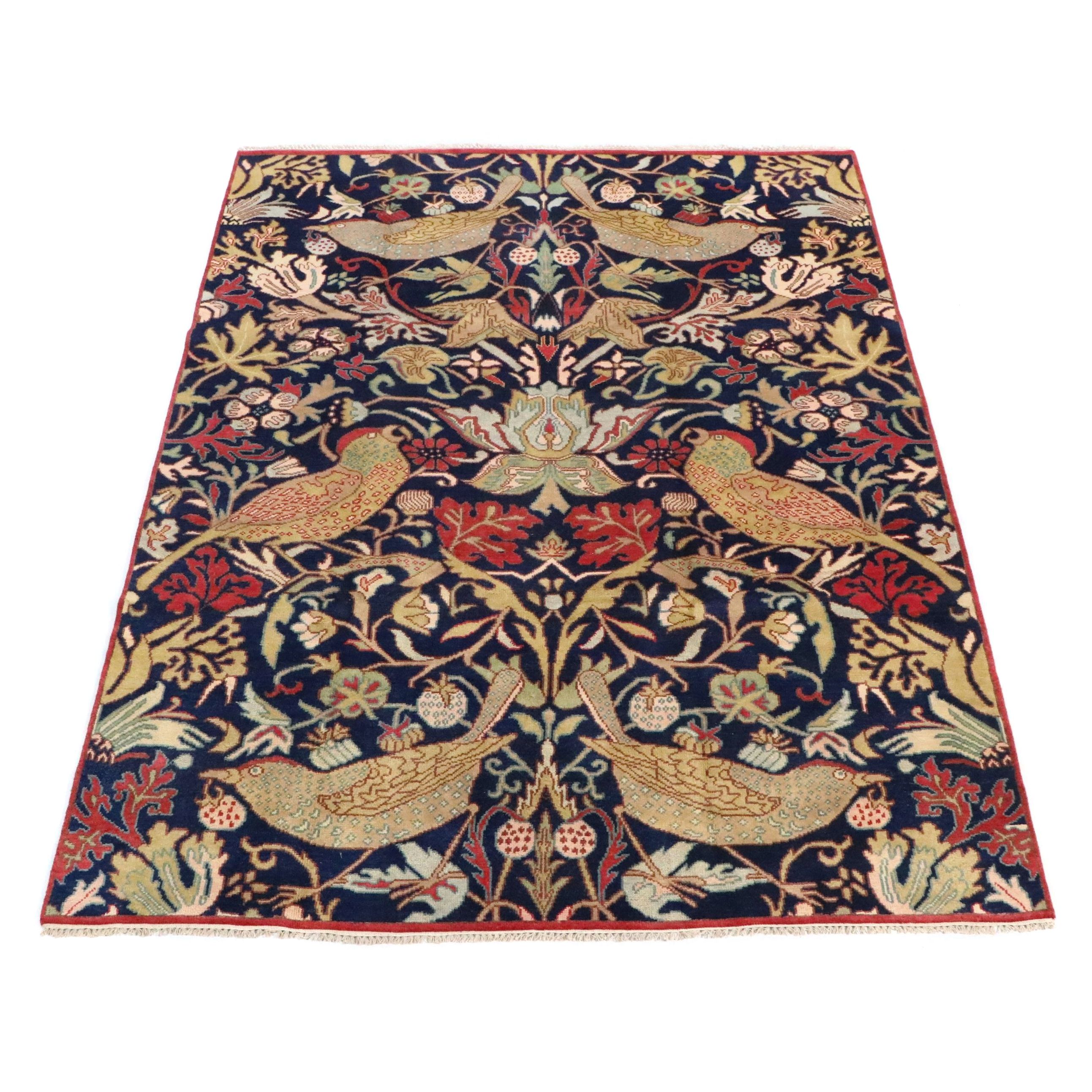 9' x 11'11 Hand-Knotted Indo-Persian Ziegler Pictorial Area Rug