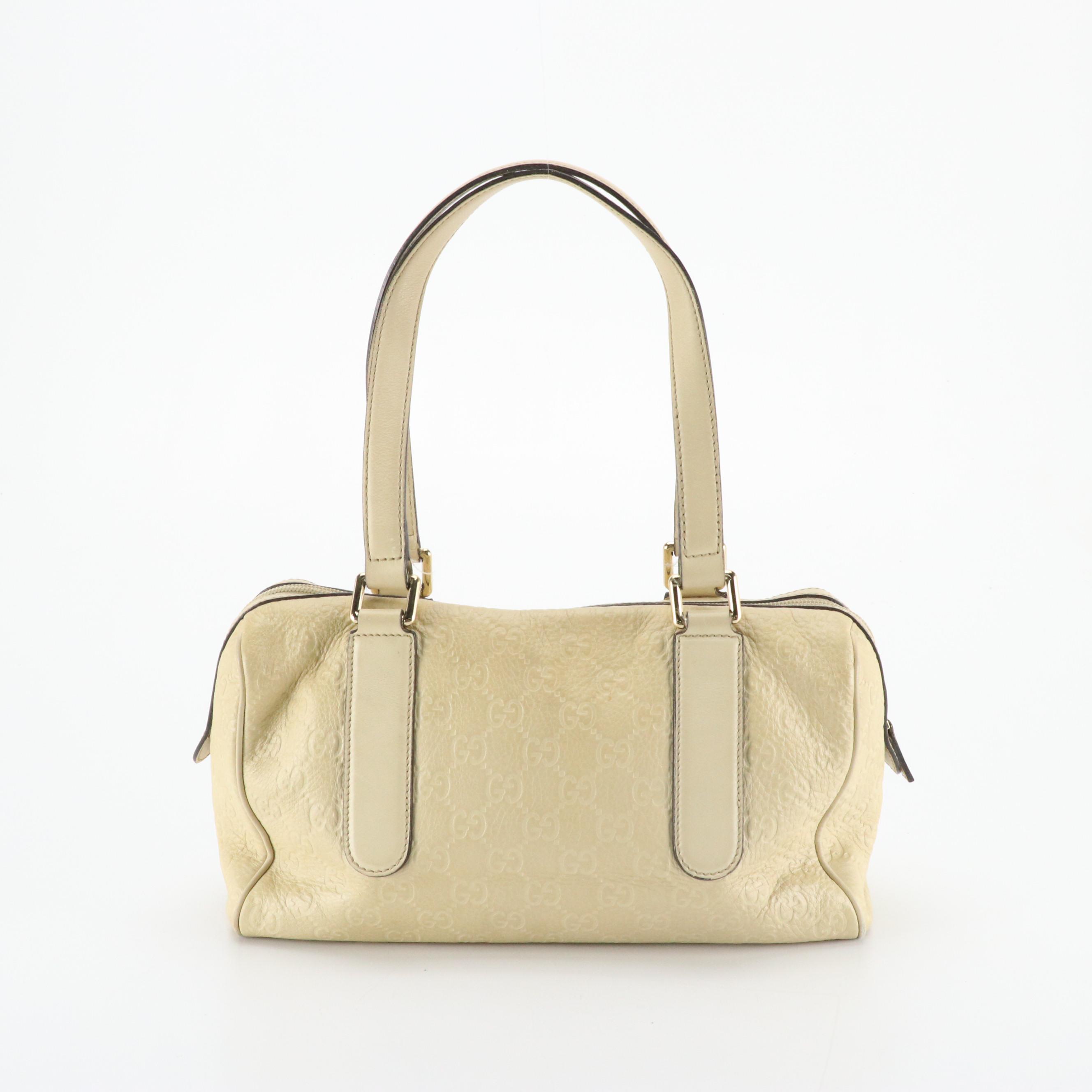 Gucci Zip-Around Boston Bag In Sandy Beige Grained Guccissima Leather