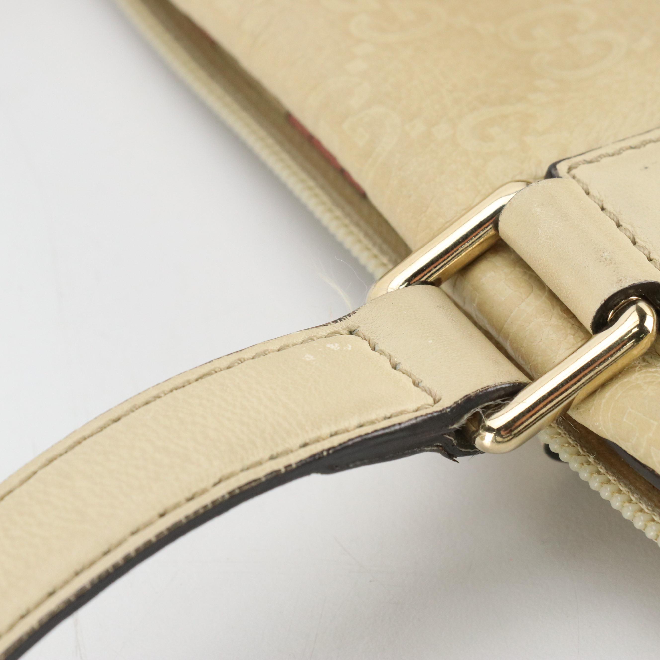 Gucci Zip-Around Boston Bag In Sandy Beige Grained Guccissima Leather