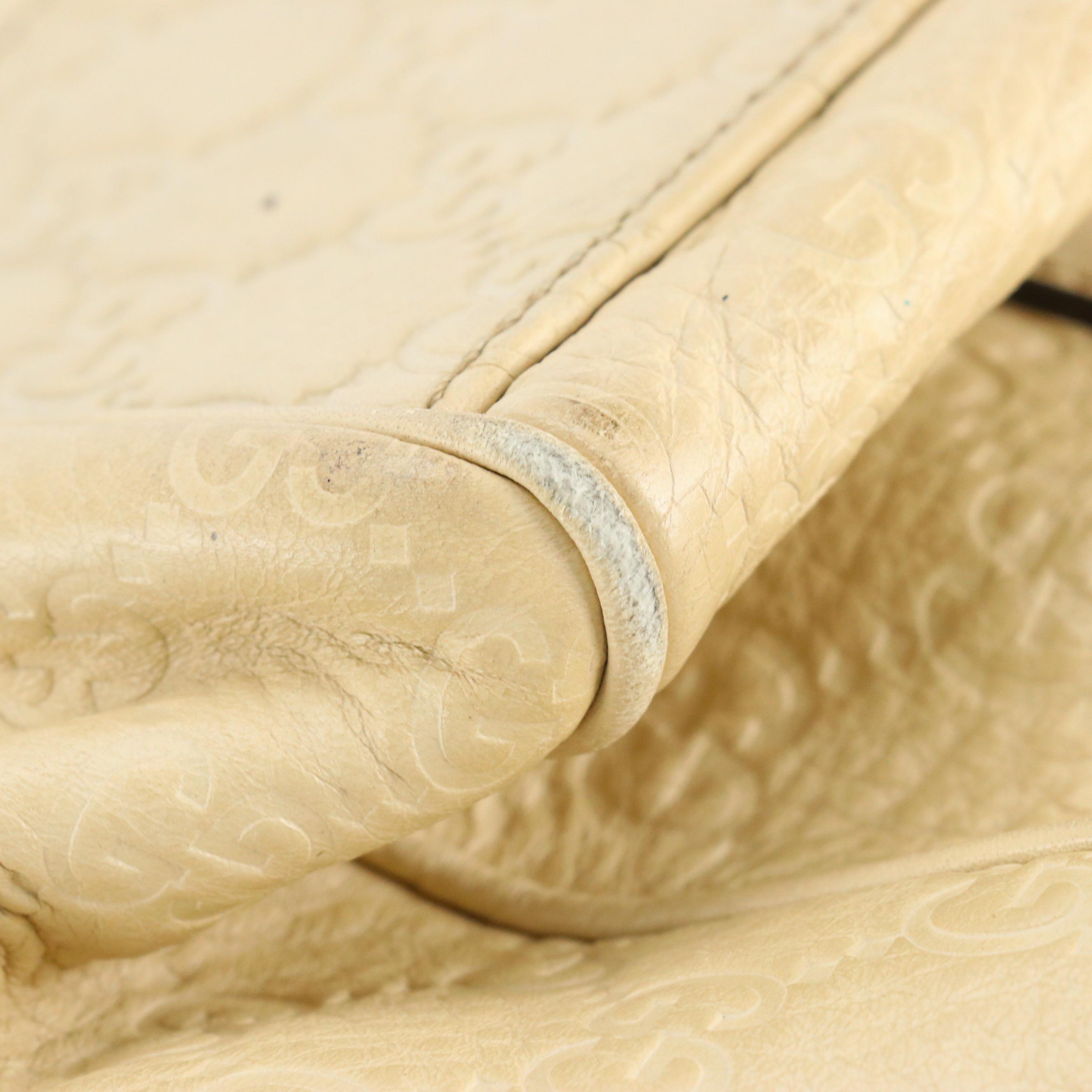 Gucci Zip-Around Boston Bag In Sandy Beige Grained Guccissima Leather