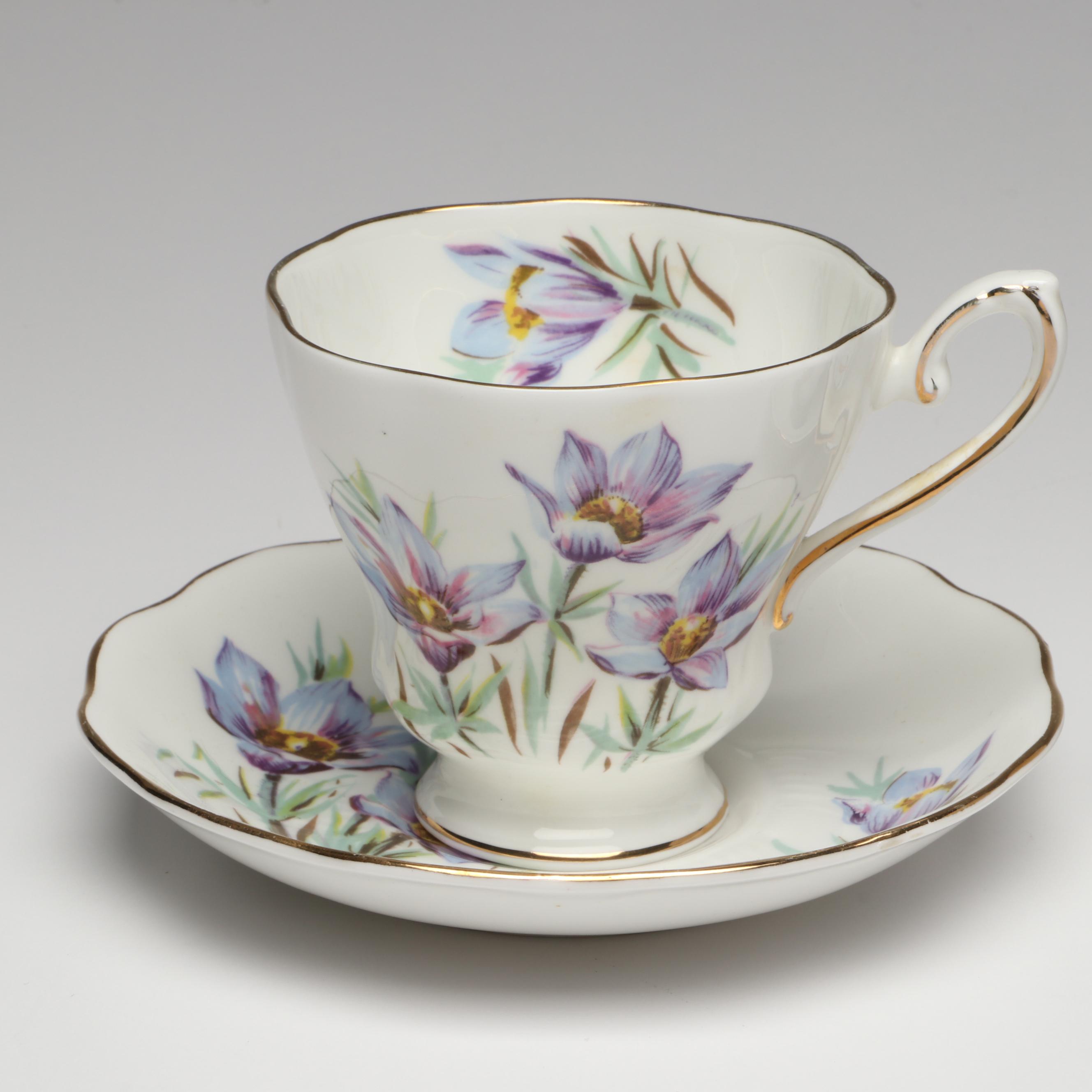 Spode Blue Room Collection with Other Teacups and Saucers