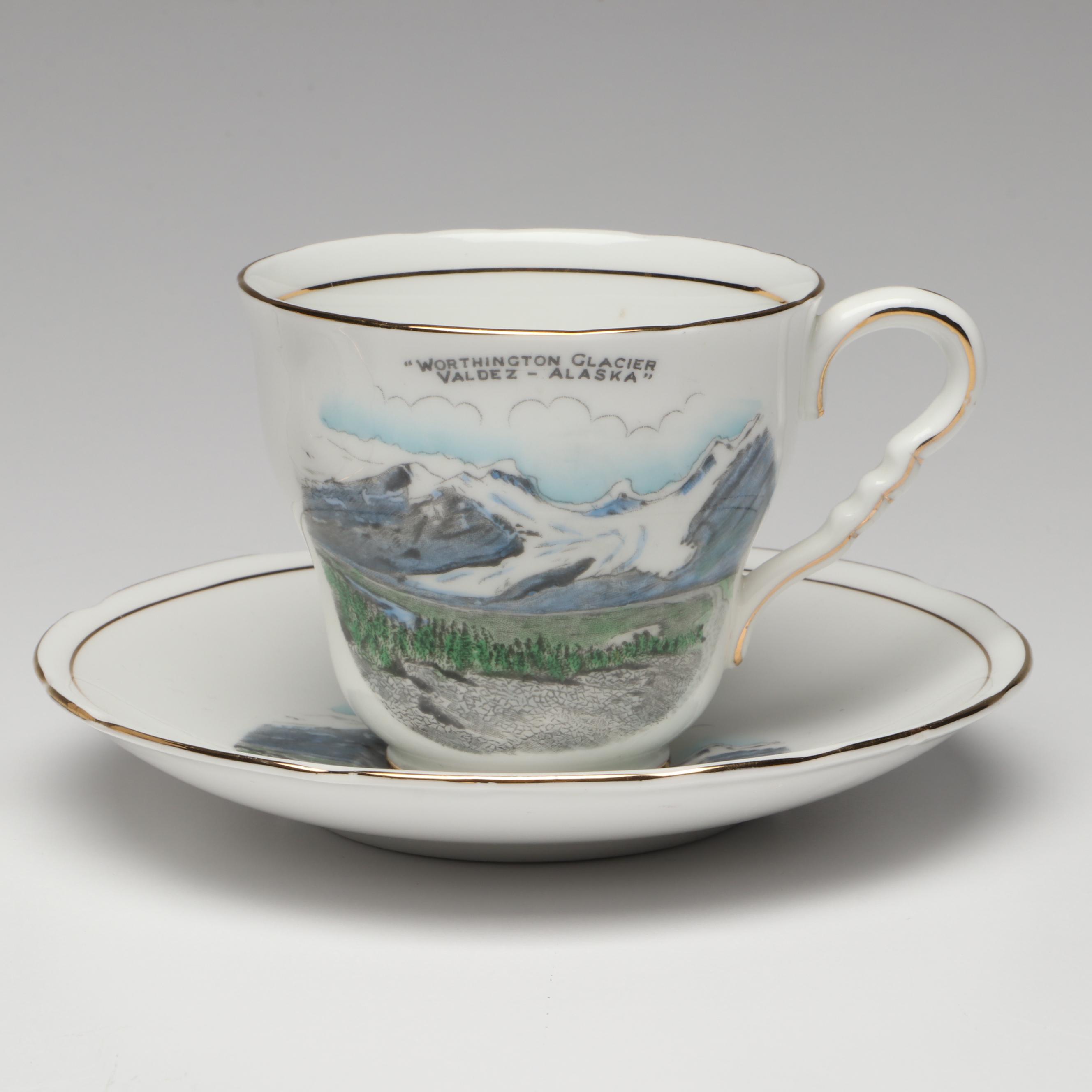 Spode Blue Room Collection with Other Teacups and Saucers