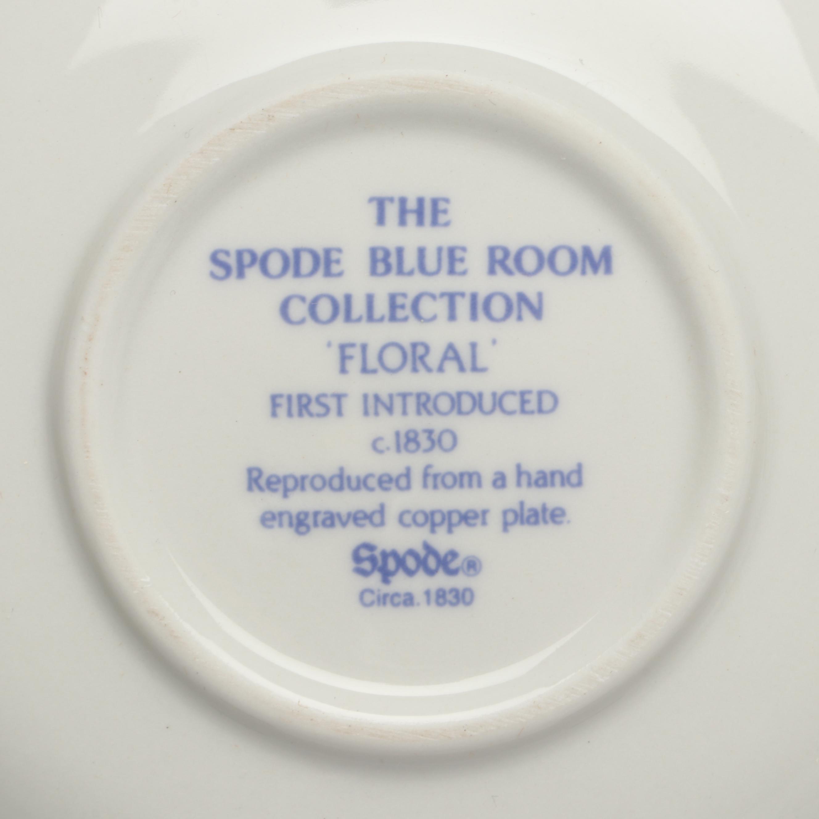 Spode Blue Room Collection with Other Teacups and Saucers