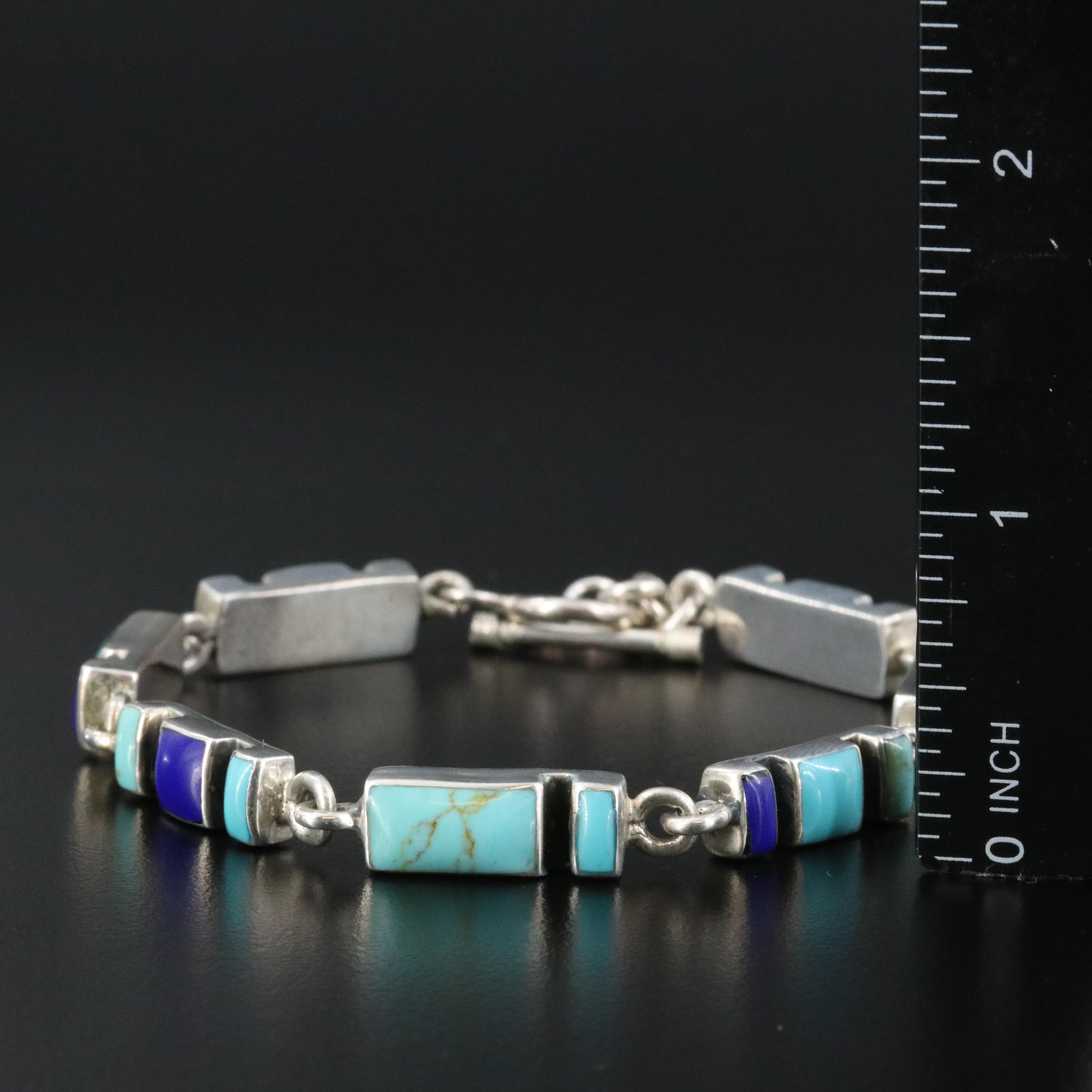 Sterling Faux Gemstone Bracelet