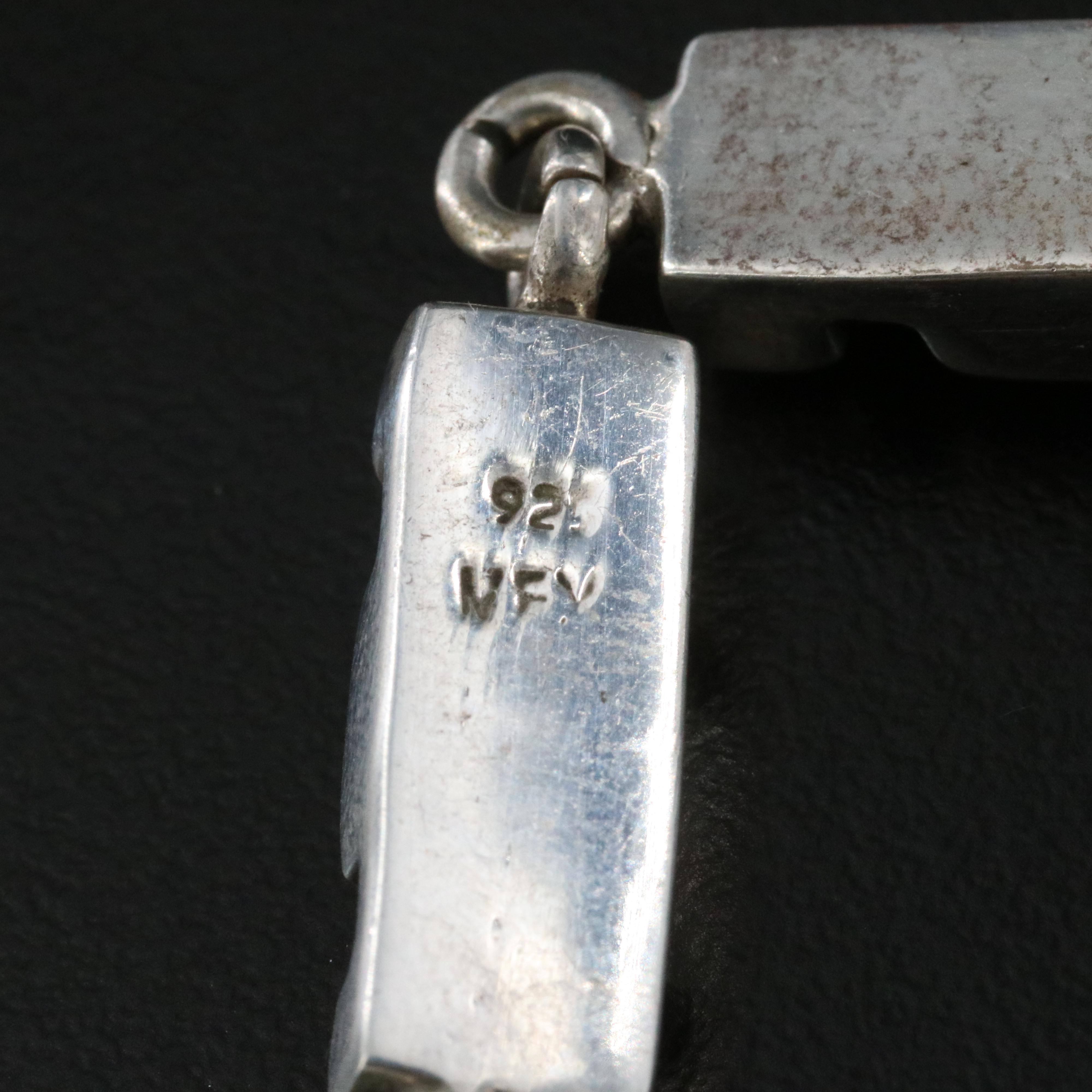 Sterling Faux Gemstone Bracelet