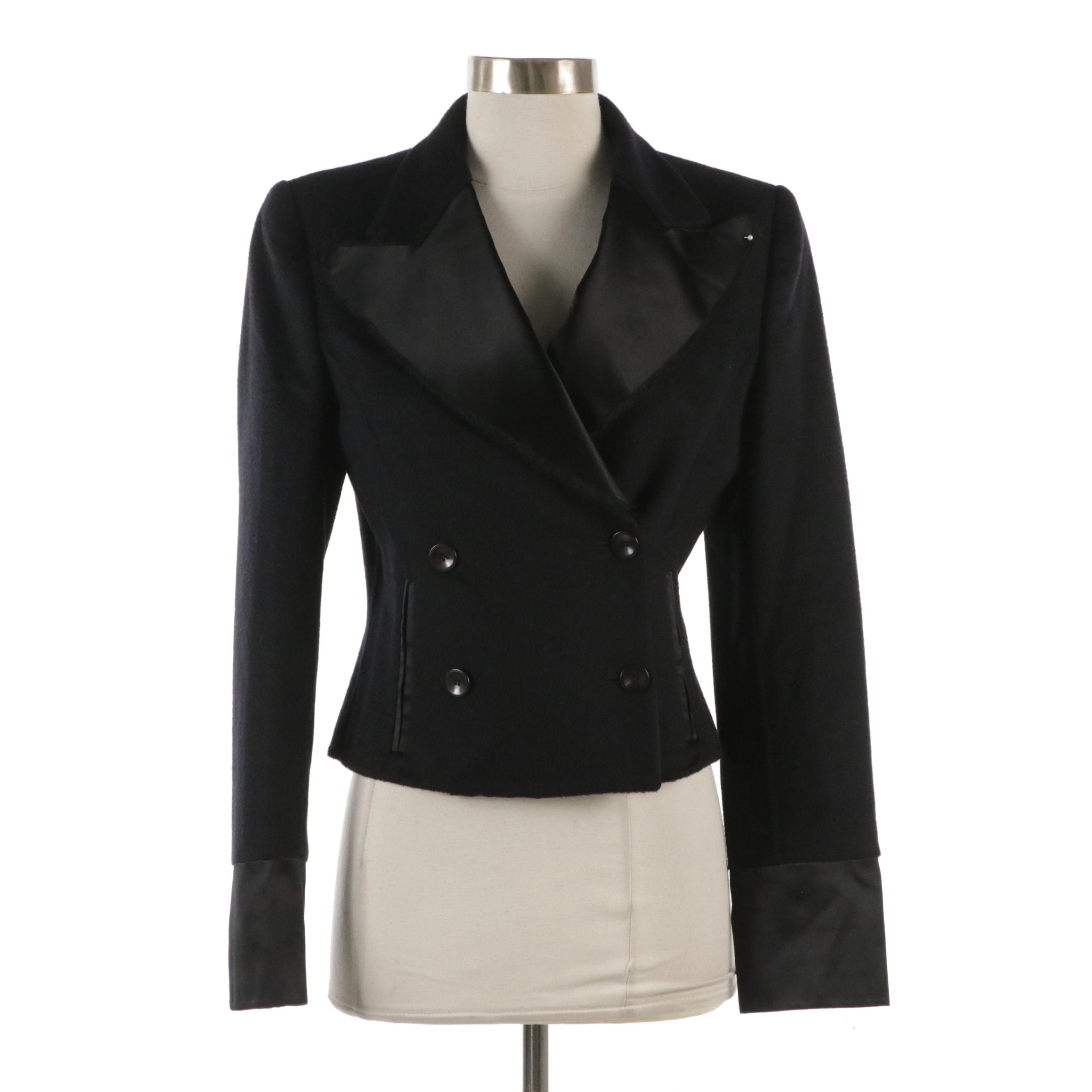 Stella McCartney Cashmere, Silk, and Wool Blend Double-Breasted Jacket