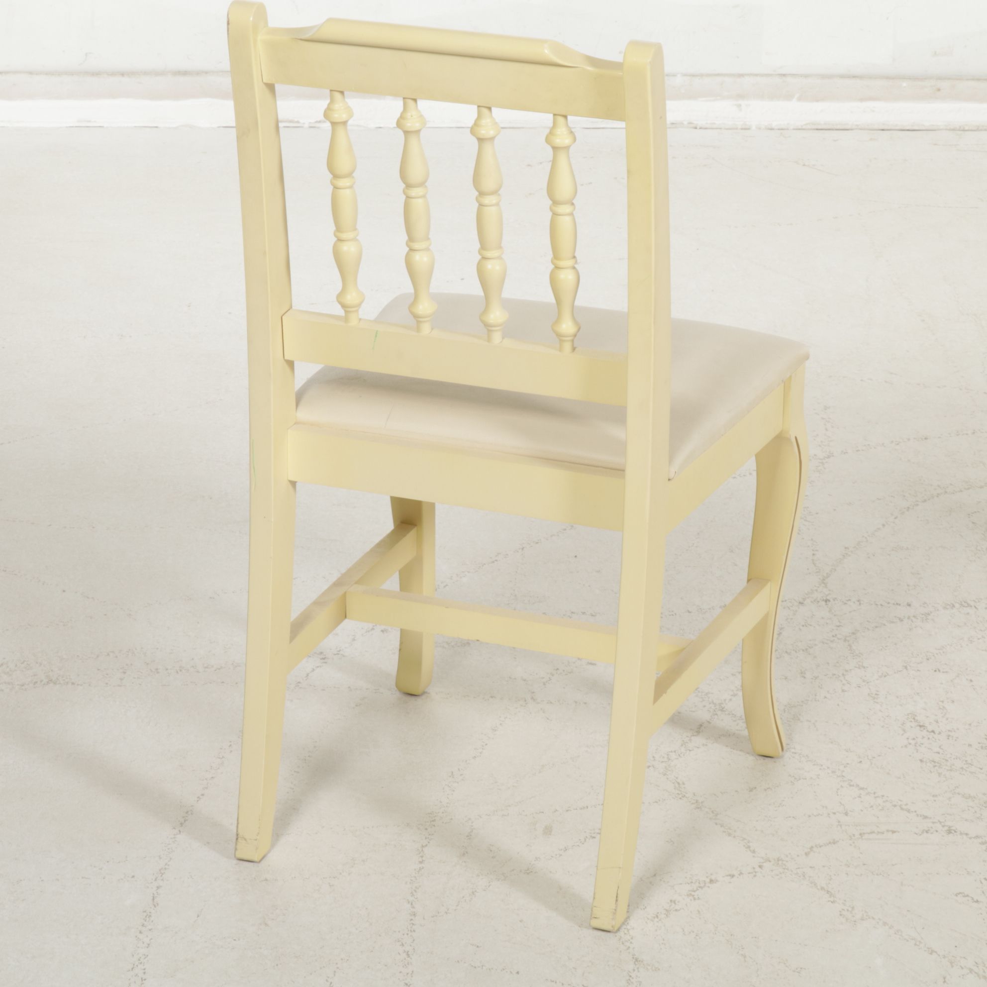 Dixie Furniture French Provincial Painted Vanity Desk, Hutch, and Chair