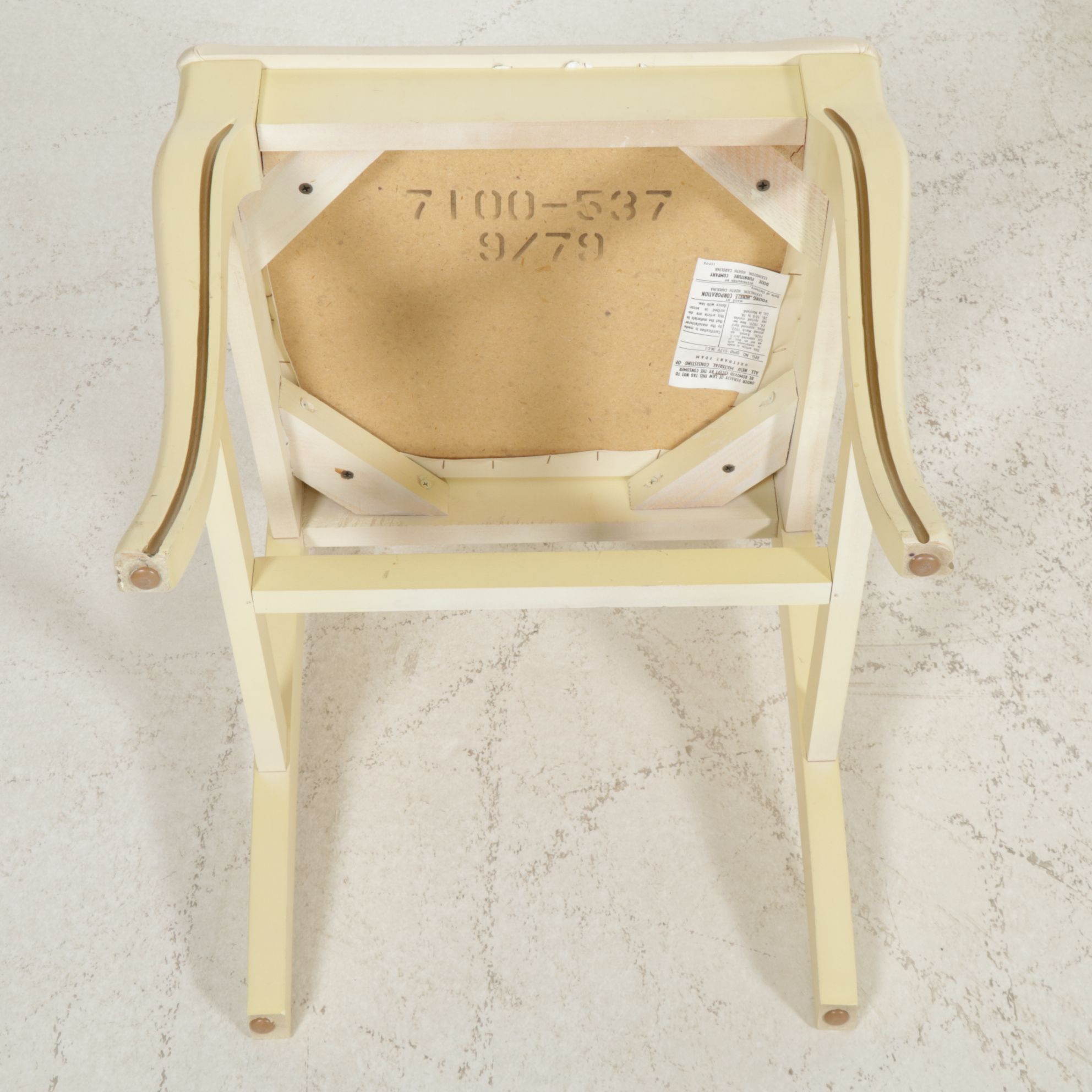 Dixie Furniture French Provincial Painted Vanity Desk, Hutch, and Chair