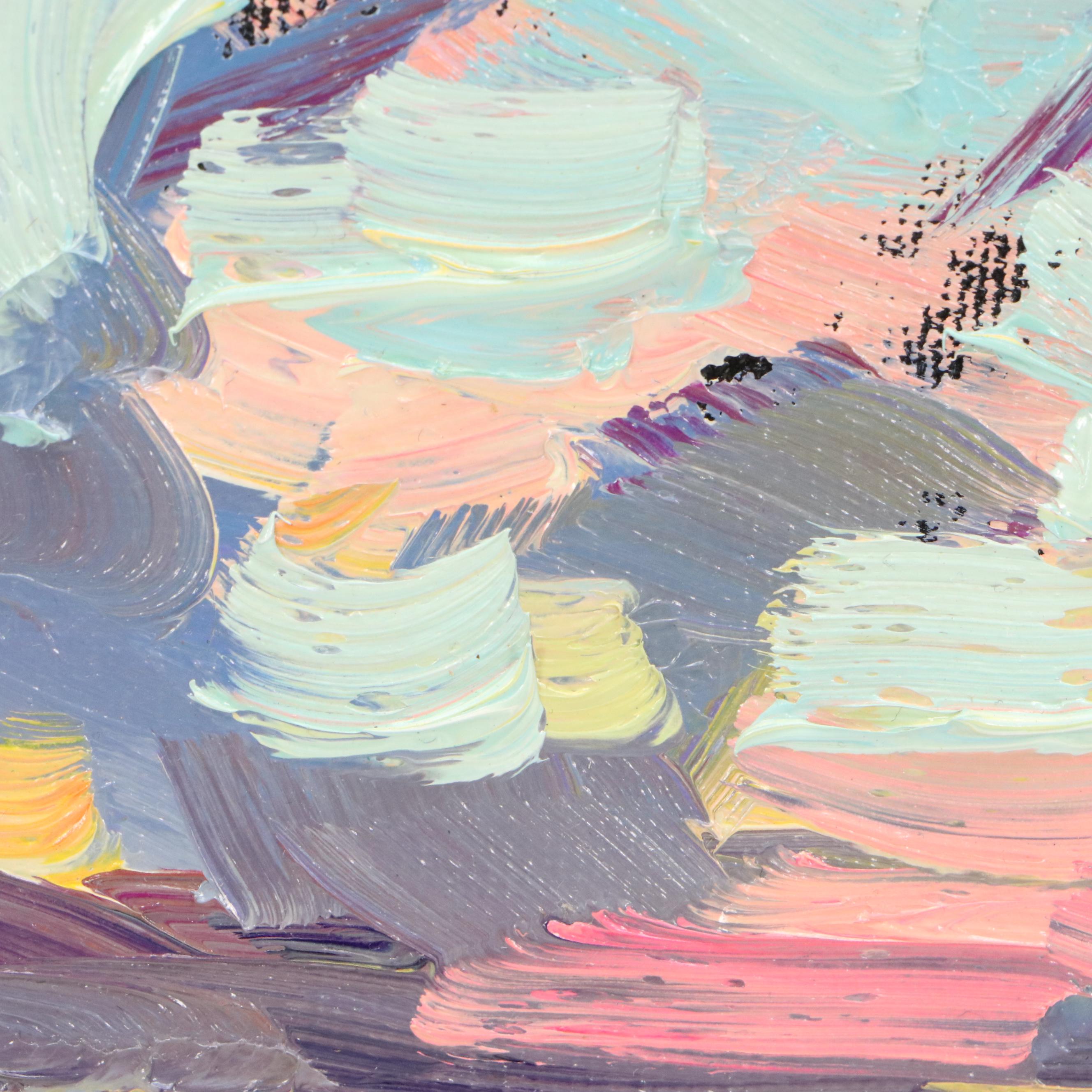 William Hawkins Oil Painting of Sunset Landscape, 21st Century