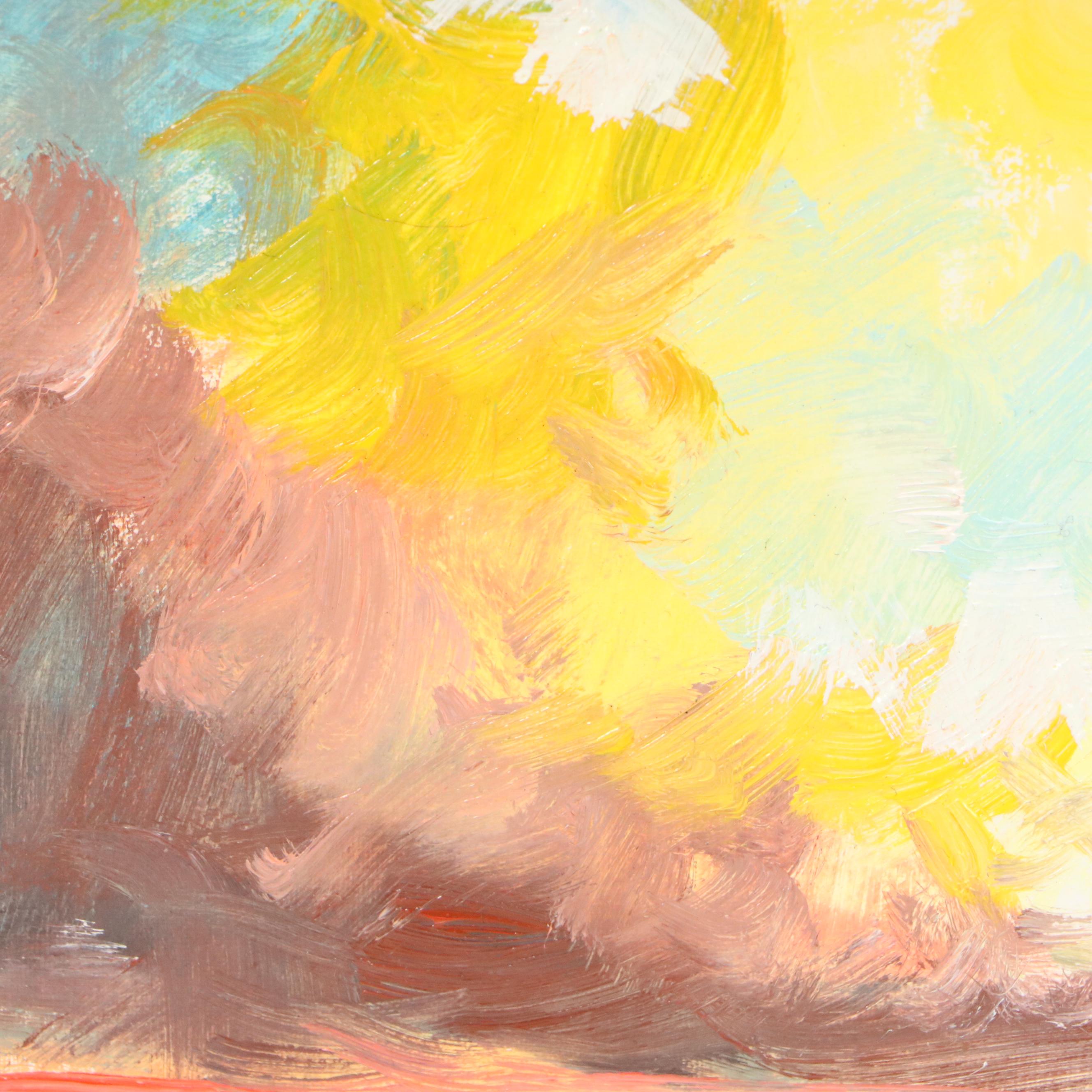 Andrew Semberecki Oil Painting "Sunset Landscape," 2024