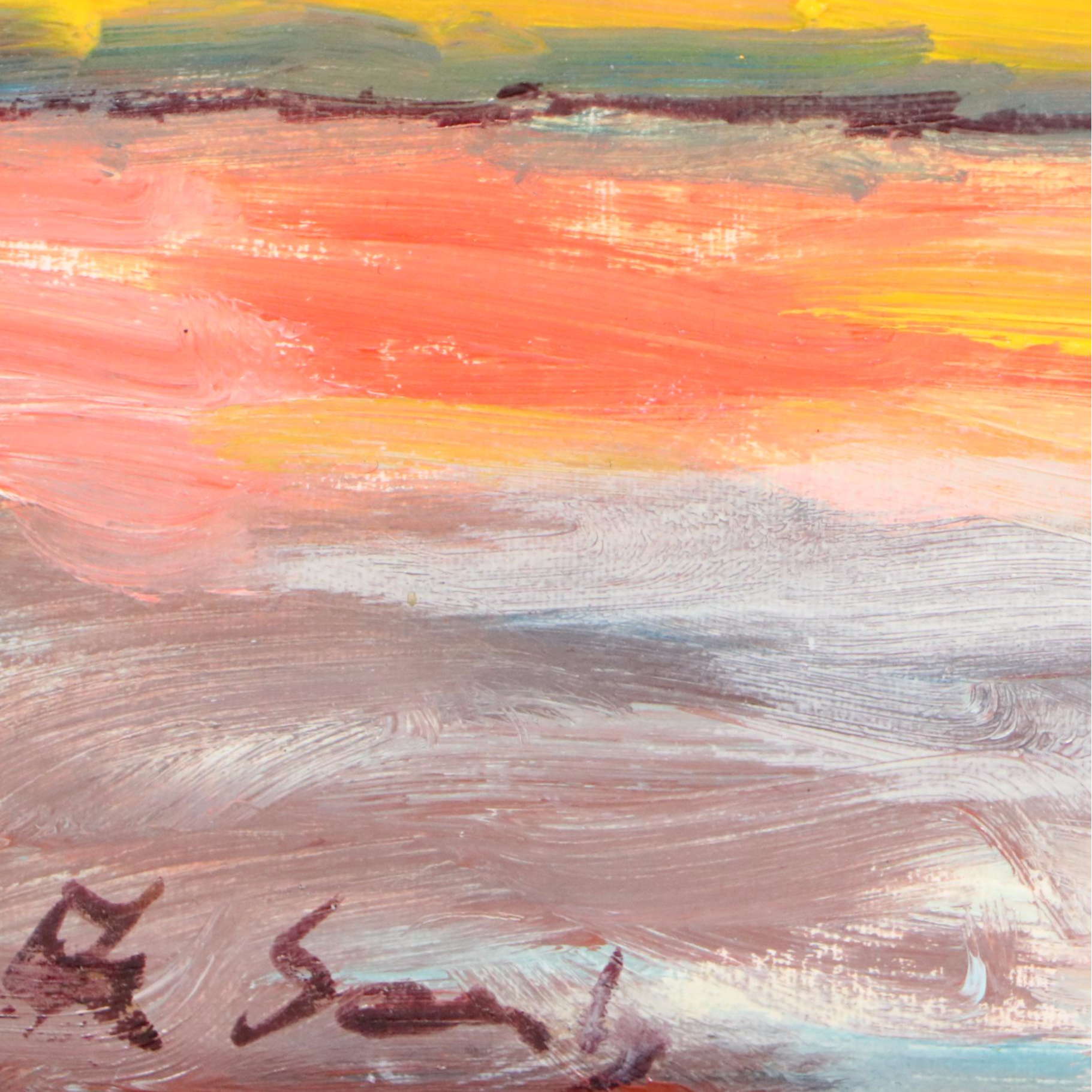 Andrew Semberecki Oil Painting "Sunset Landscape," 2024