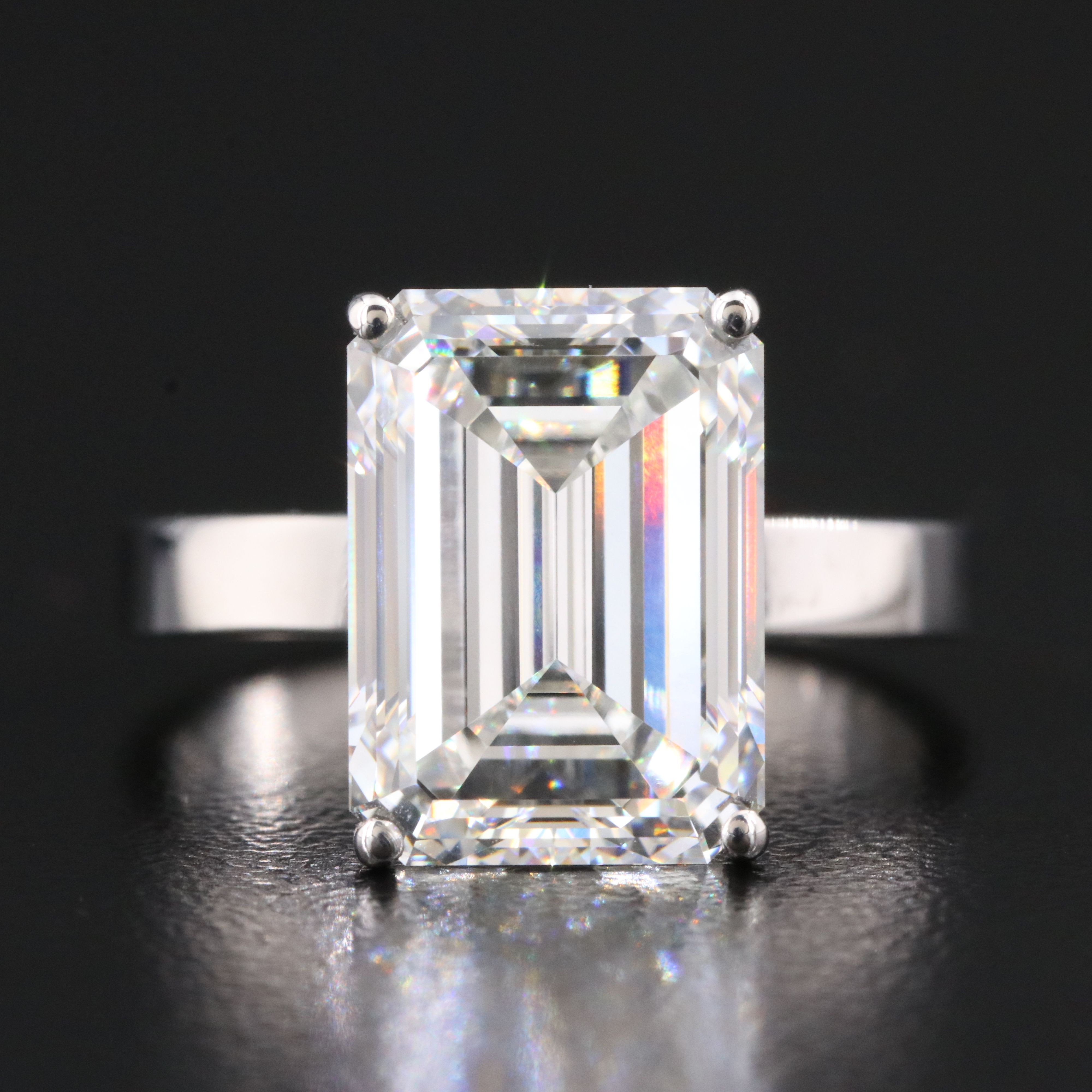 14K 6.84 CT Lab Grown Diamond Solitaire Ring with IGI Report