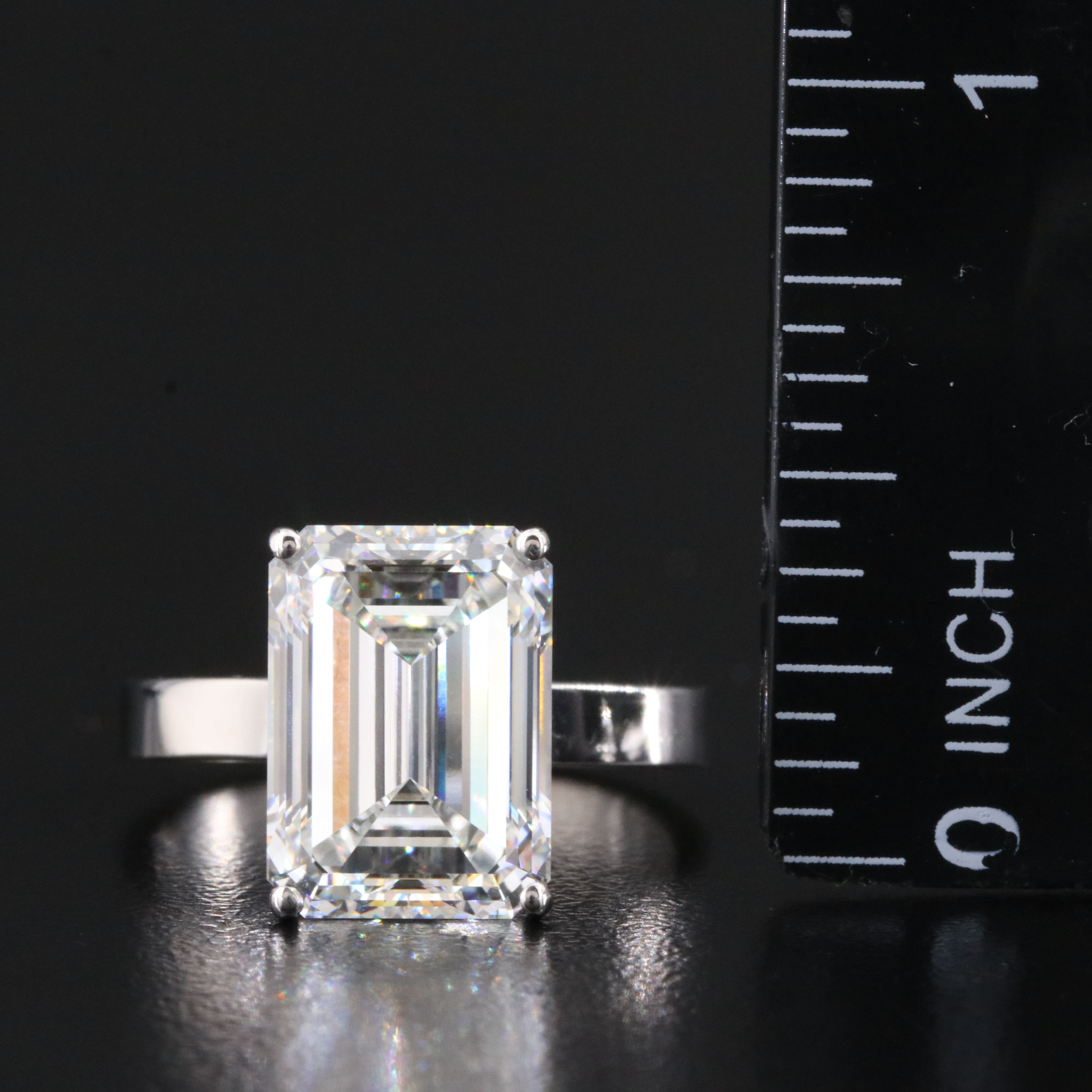14K 6.84 CT Lab Grown Diamond Solitaire Ring with IGI Report