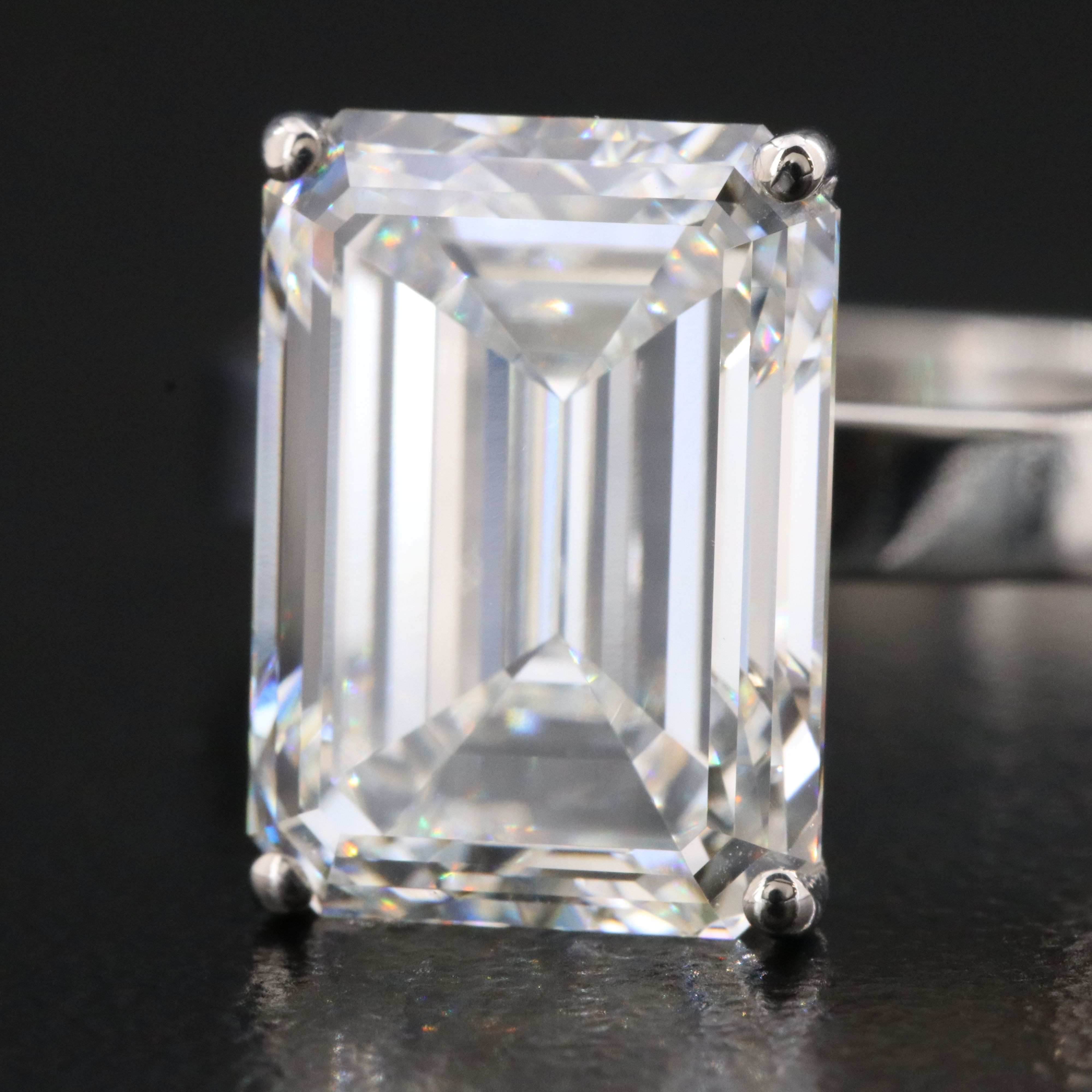 14K 6.84 CT Lab Grown Diamond Solitaire Ring with IGI Report