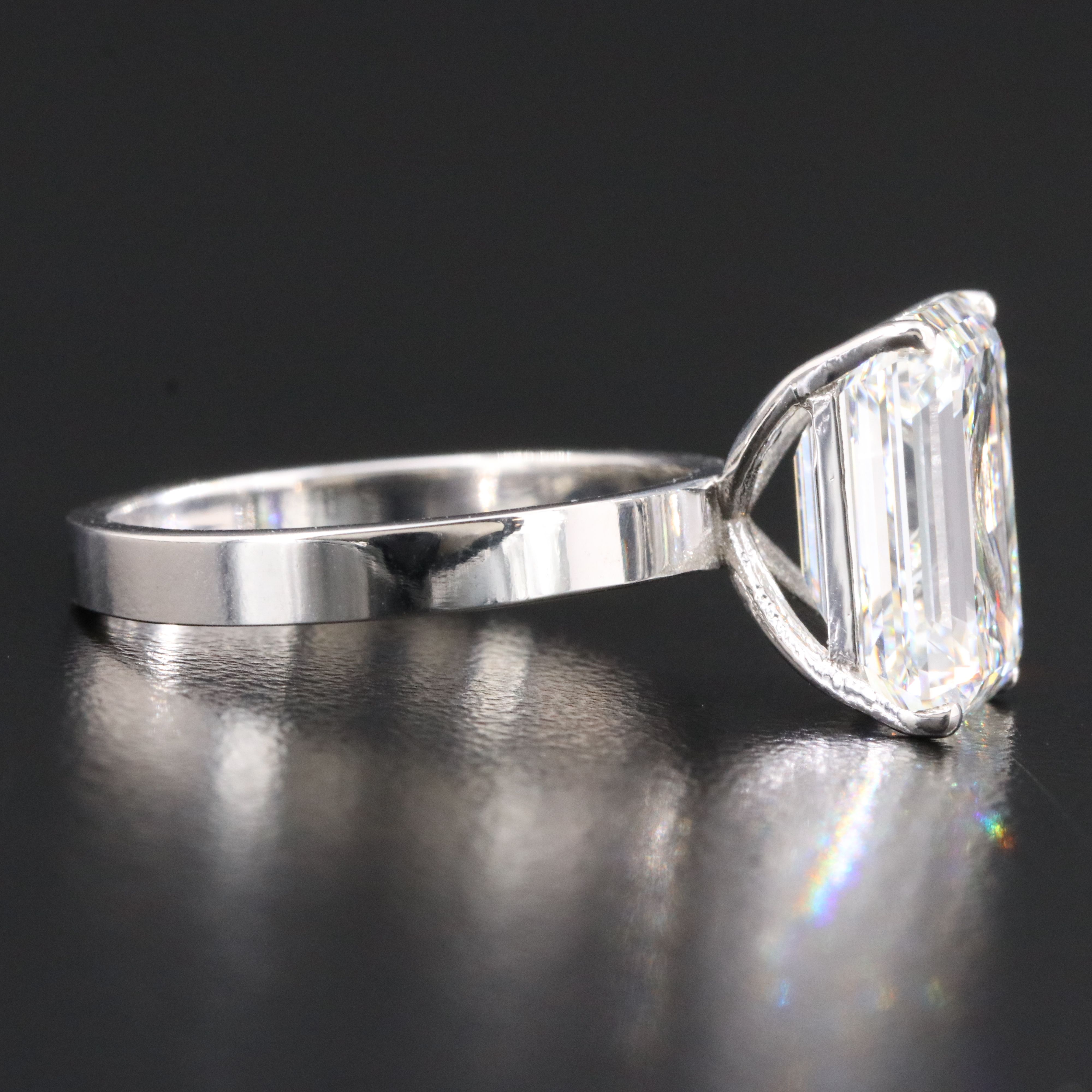 14K 6.84 CT Lab Grown Diamond Solitaire Ring with IGI Report