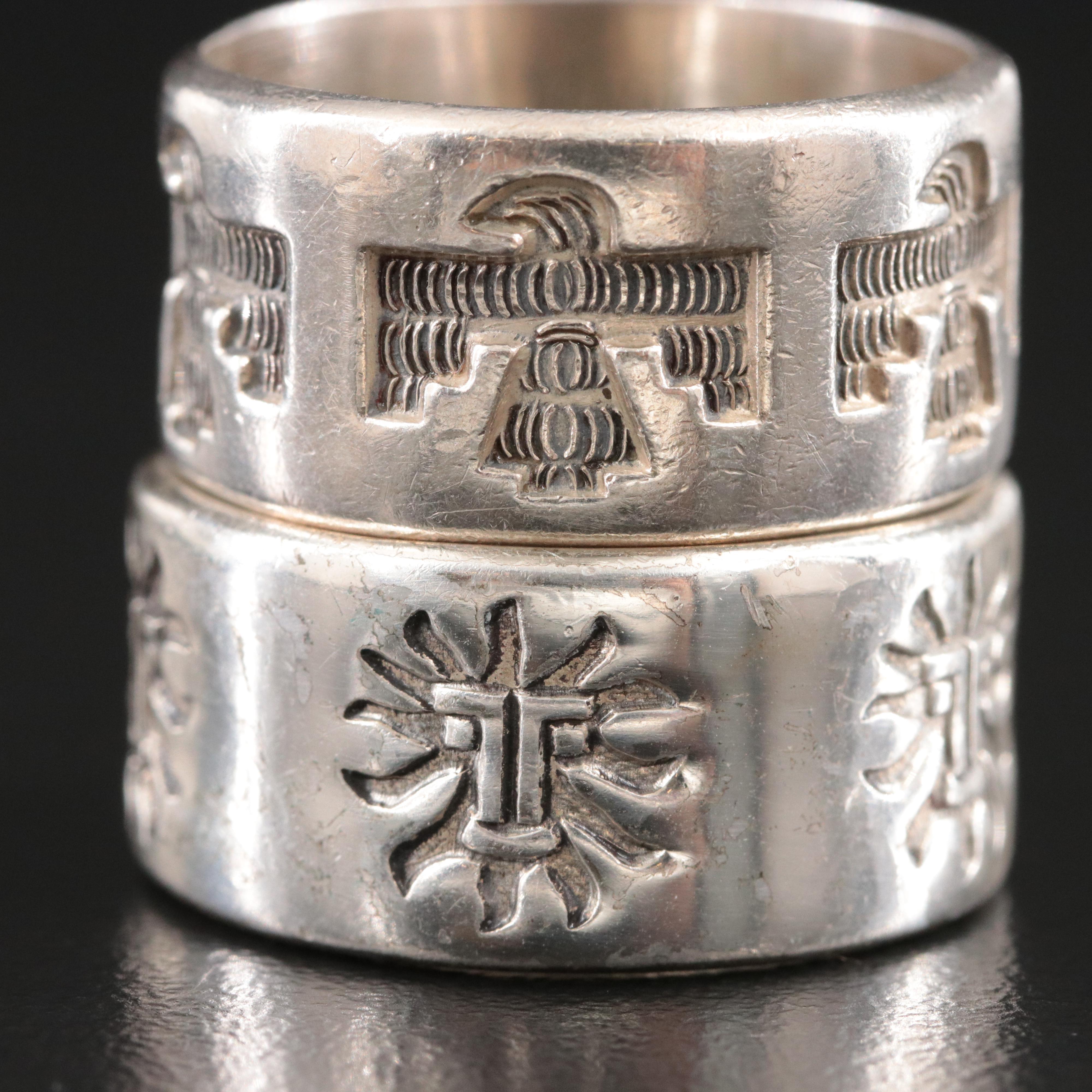 Bell Trading Post Sterling Stampwork Bands