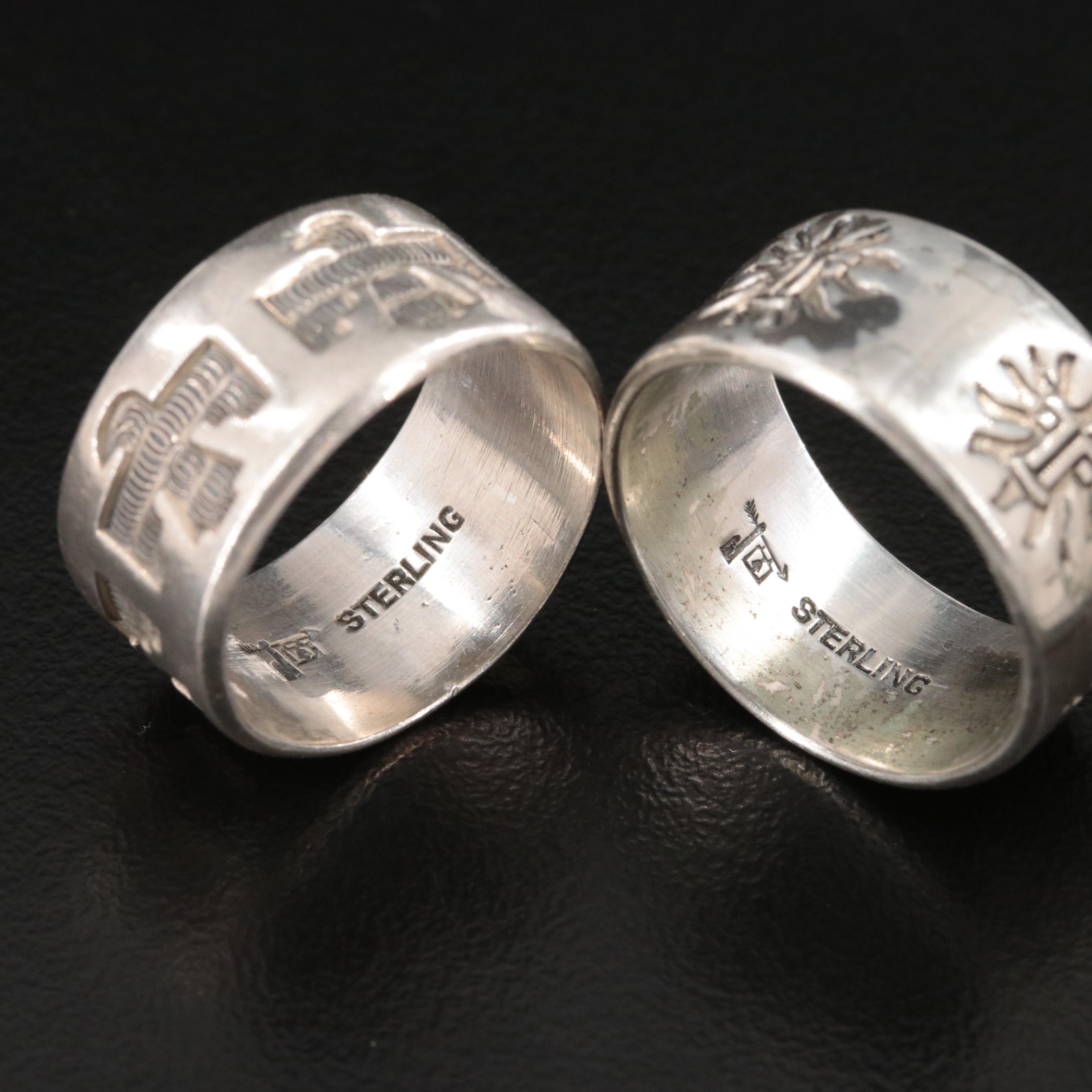 Bell Trading Post Sterling Stampwork Bands