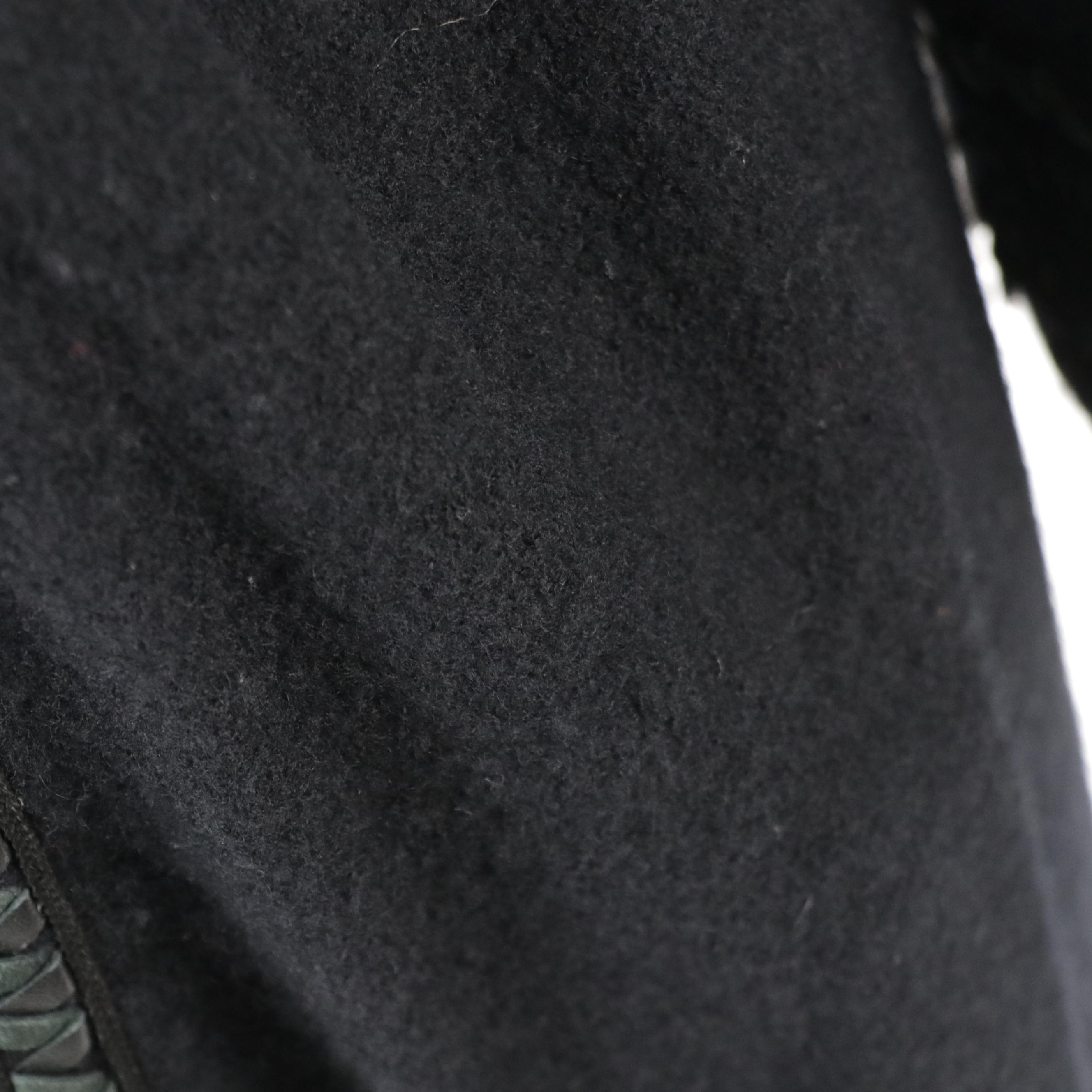 Oscar by Oscar de la Renta Embroidered Wool Jacket with Lambskin and Grommets