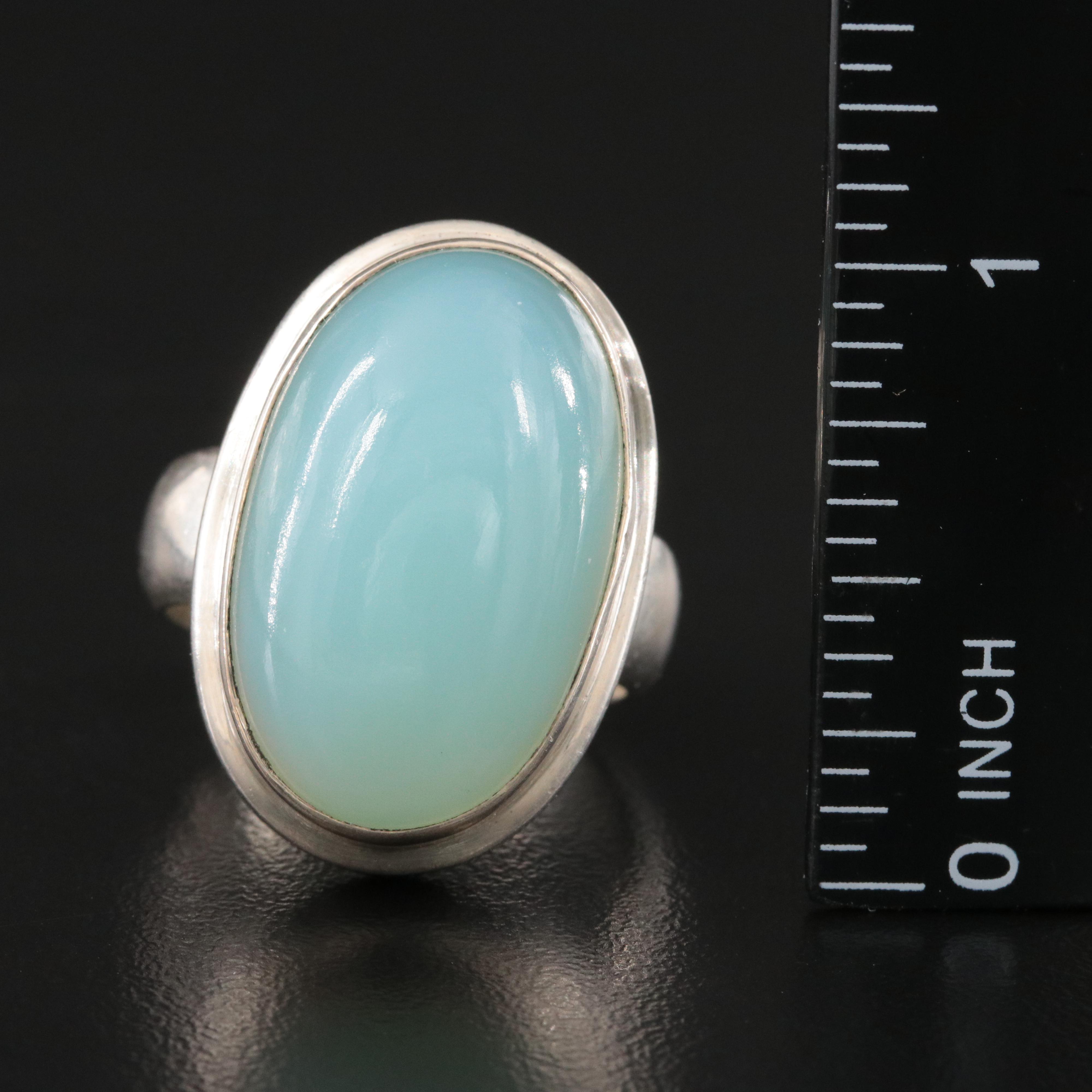 Sterling Chalcedony Ring