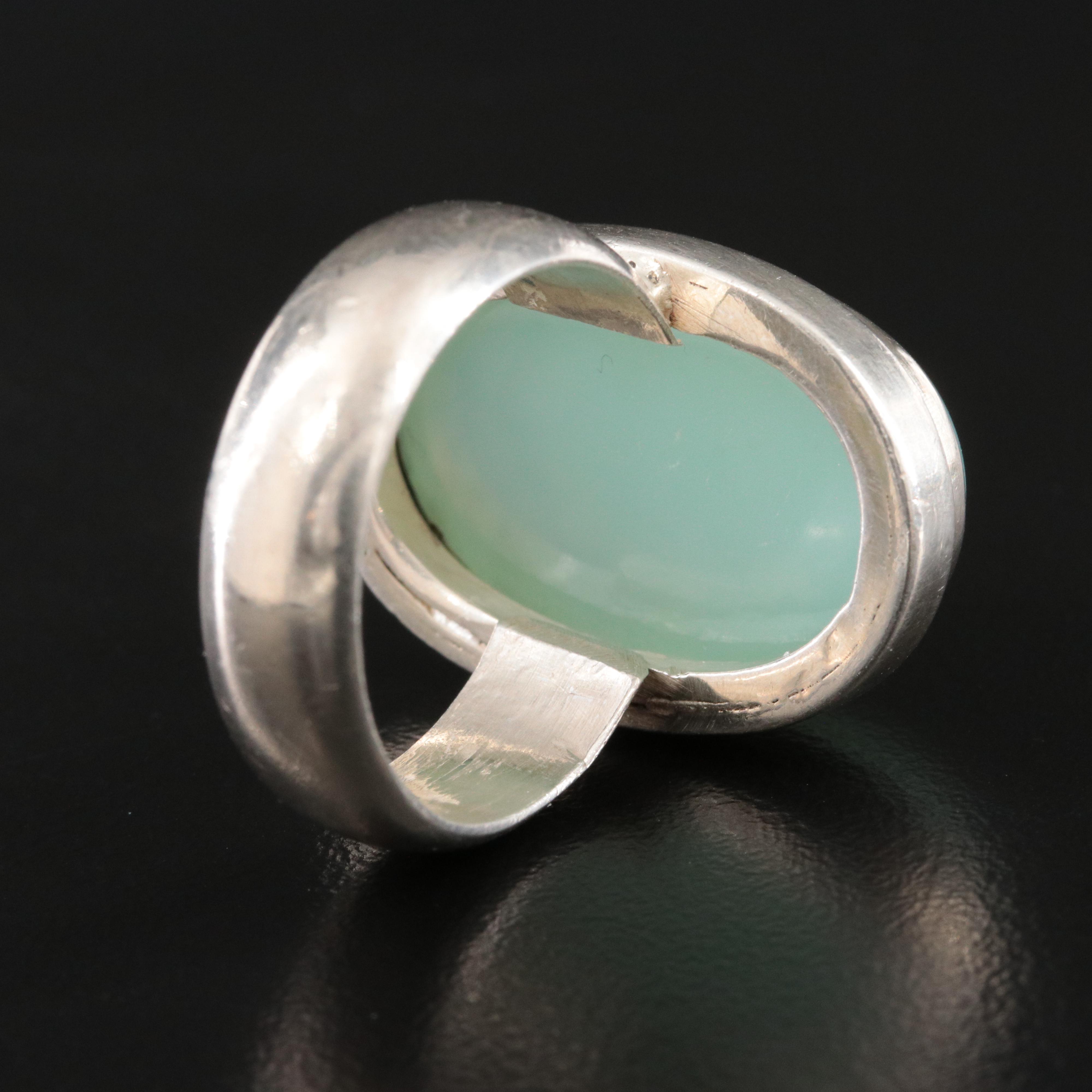 Sterling Chalcedony Ring
