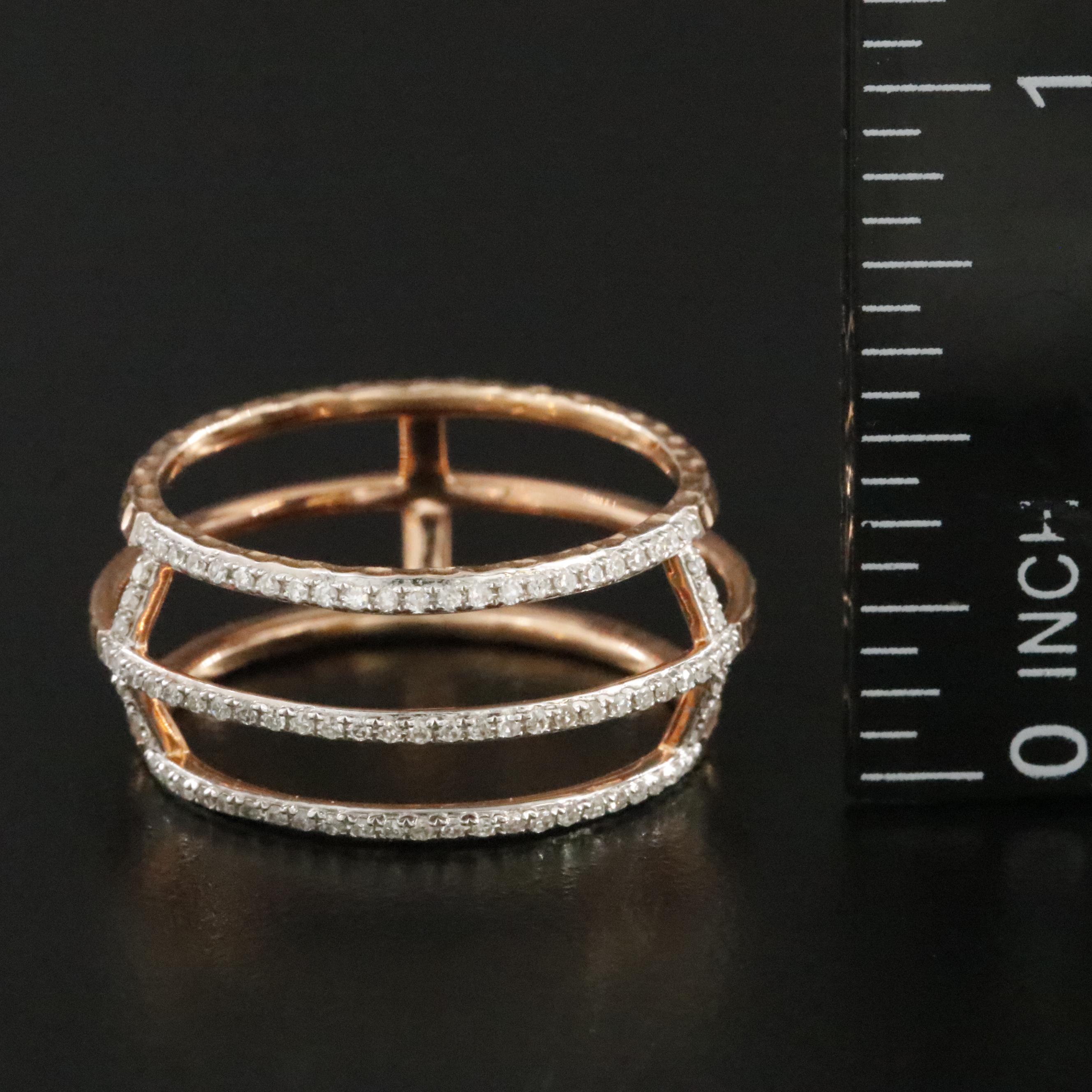 14K Rose Gold 0.22 CTW Diamond Ring