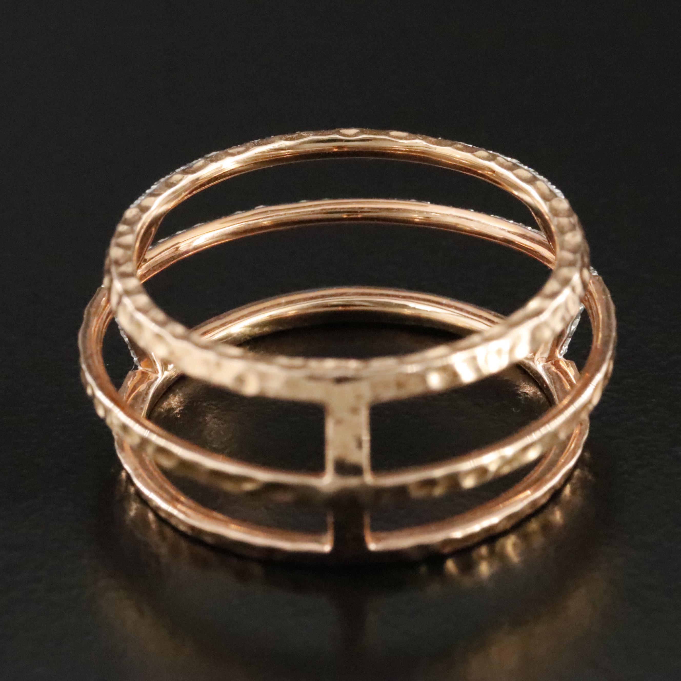 14K Rose Gold 0.22 CTW Diamond Ring