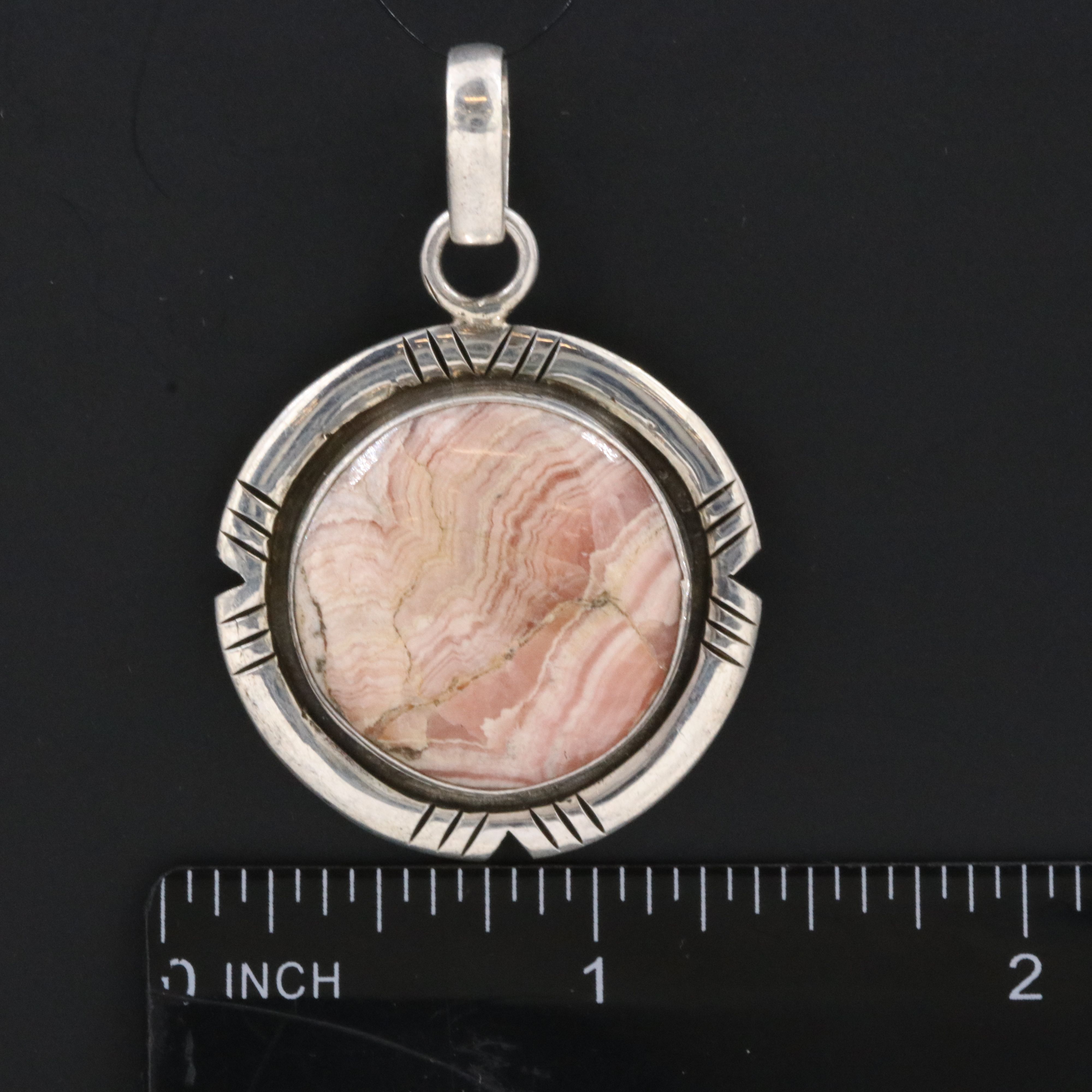 Sterling Rhdochrosite Pendant