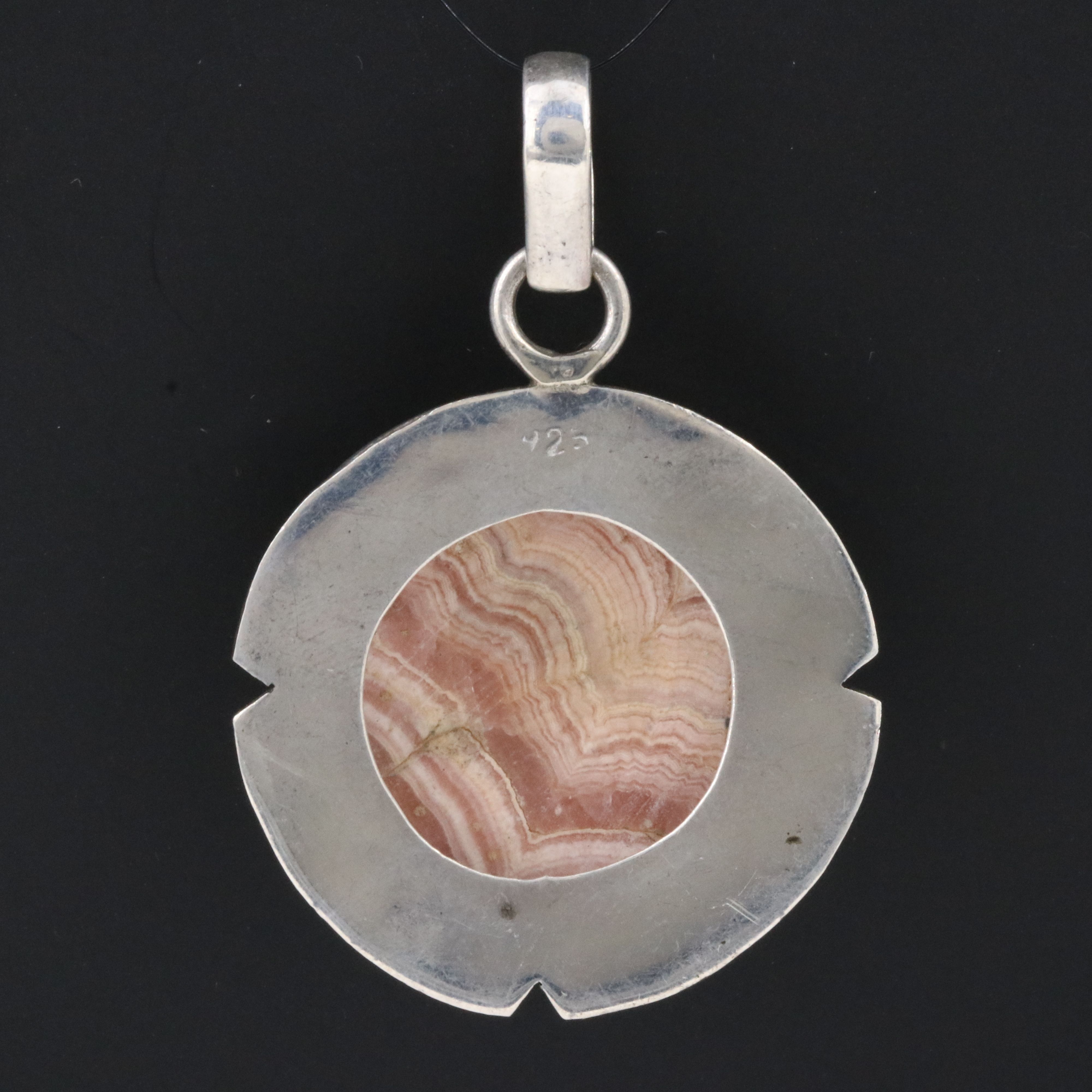 Sterling Rhdochrosite Pendant