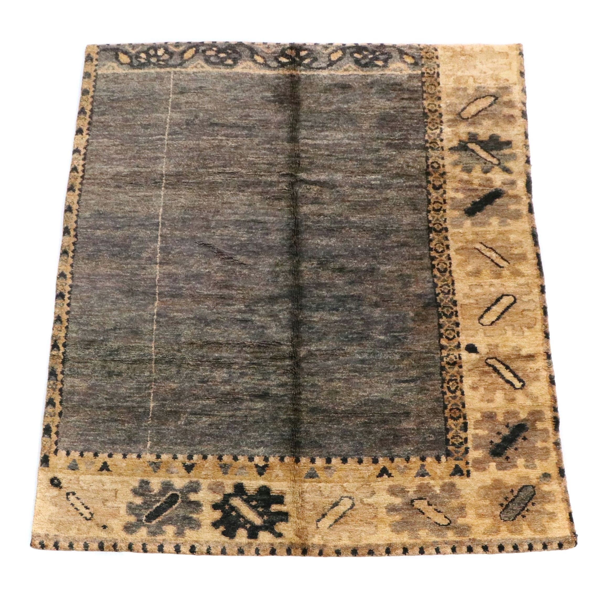 8'4 x 11'3 Hand-Knotted Indo-Moroccan Jute Area Rug
