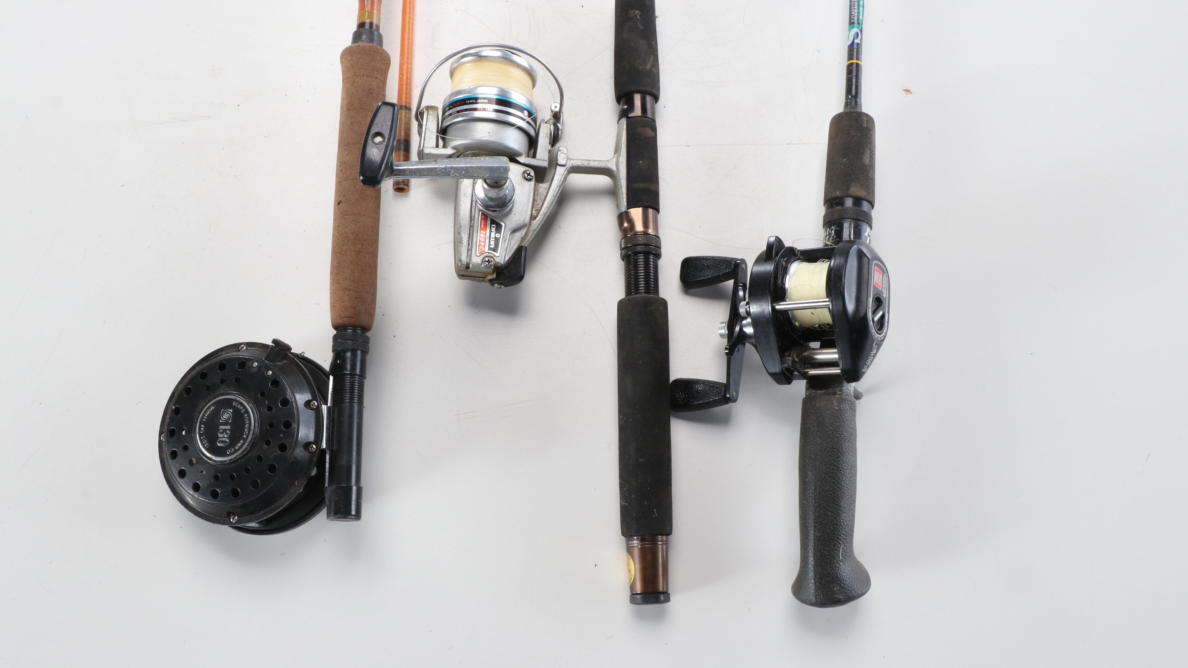 Shakespeare Graflite Rod Fishing Reel, Daiwa and Sears Reels, More