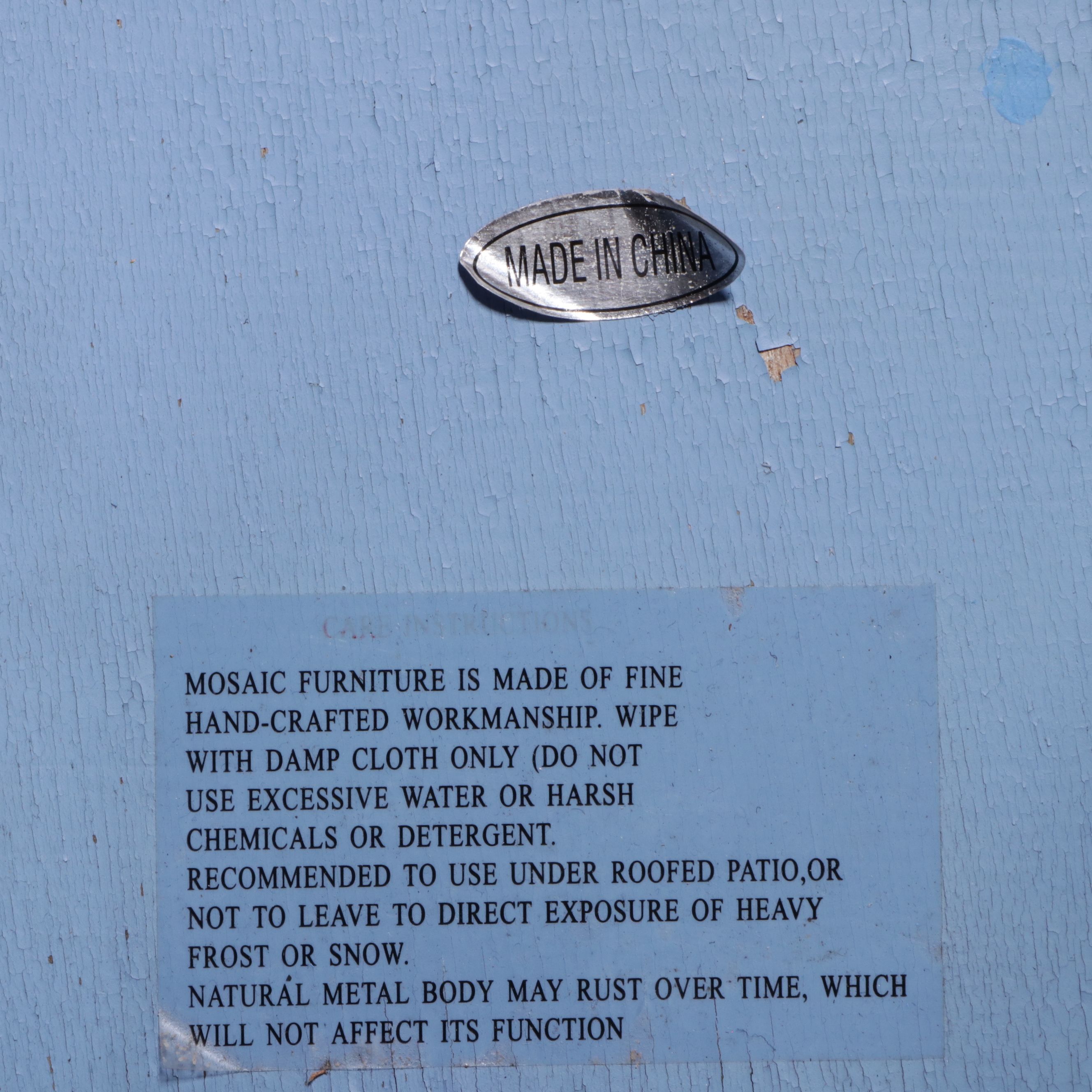 Pair of Mosaic Ceramic Tile Top and Metal Framed Accent Tables