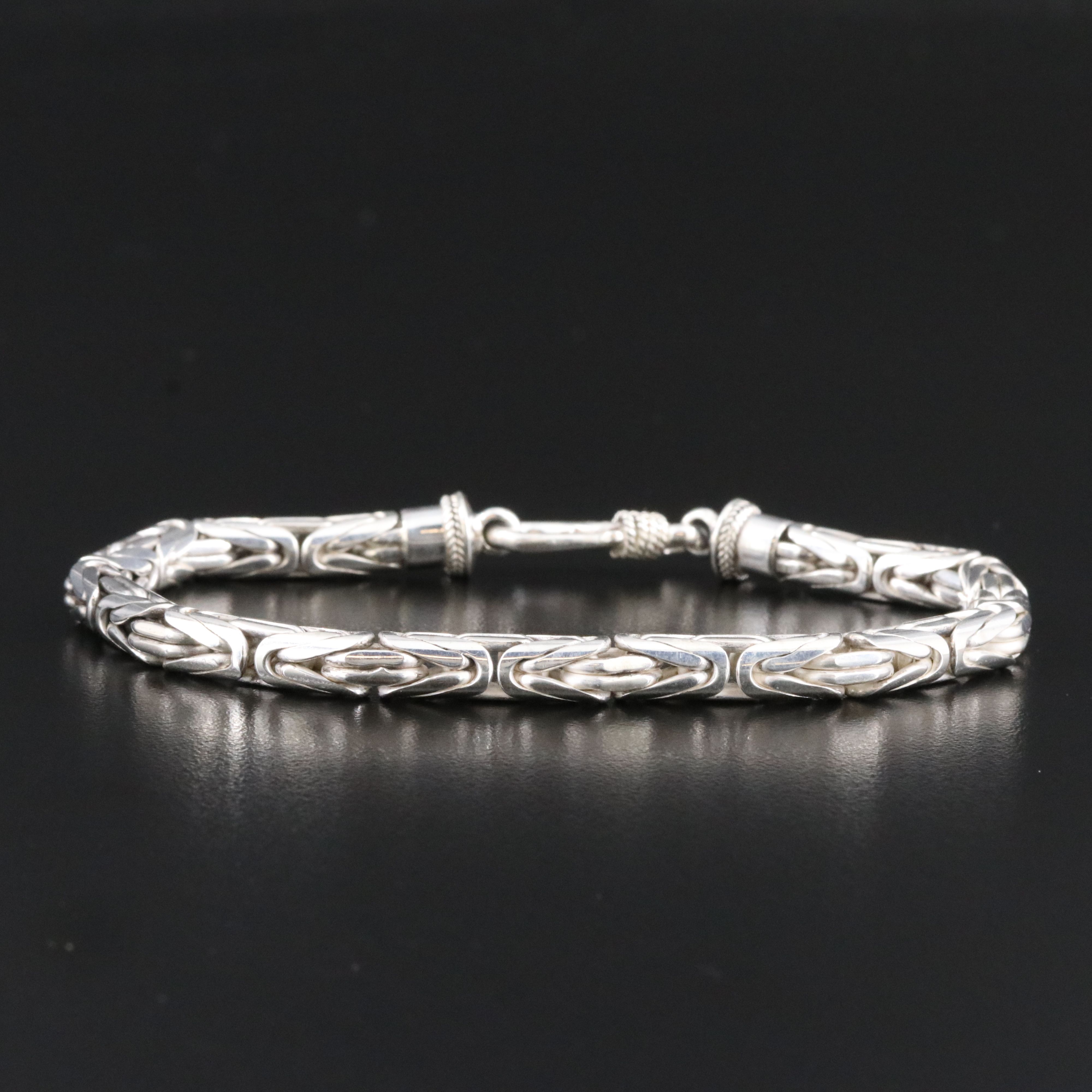 Sterling Byzantine Chain Bracelet