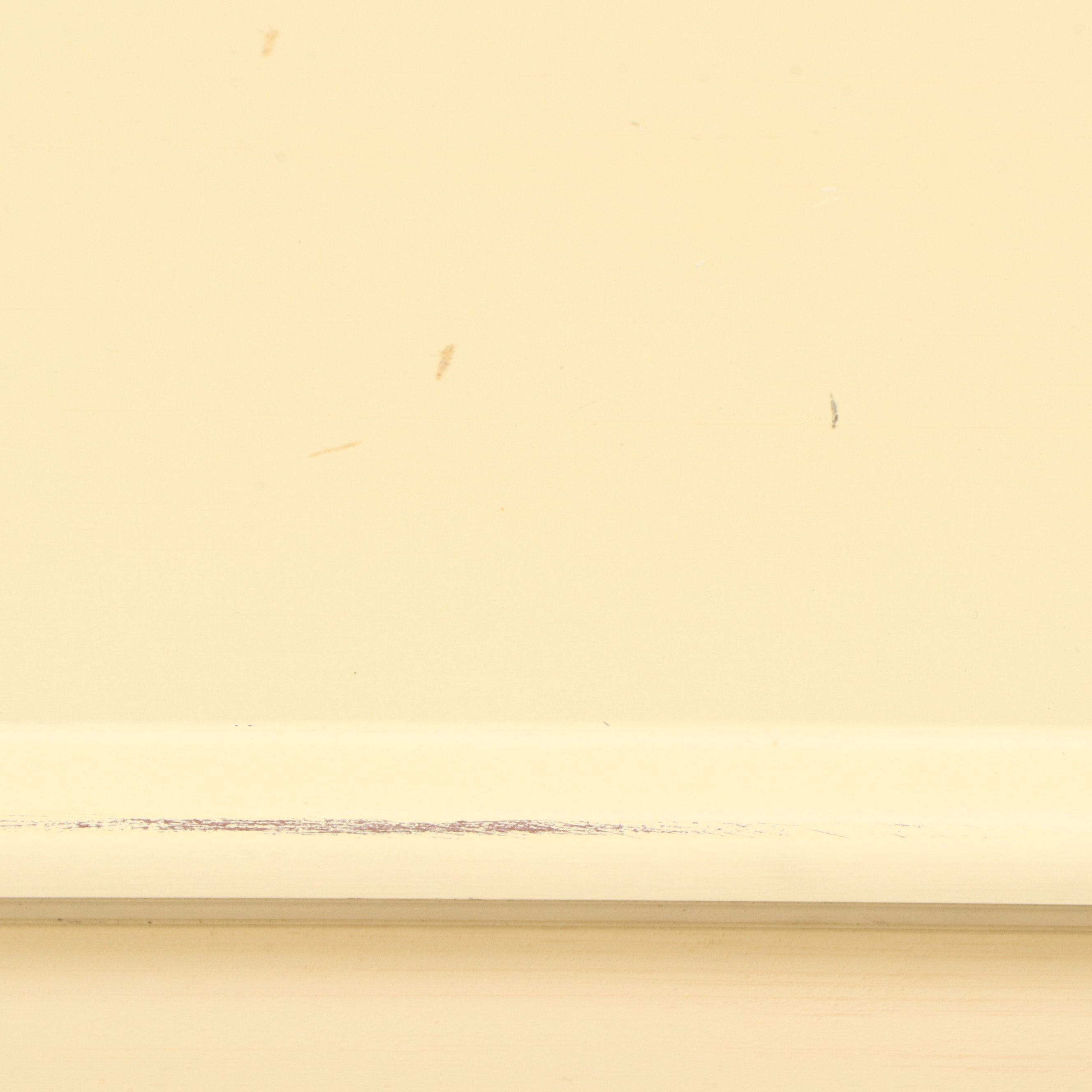 Victorian Style Paint Decorated Two-Tier Side Table and Wooden Trunk