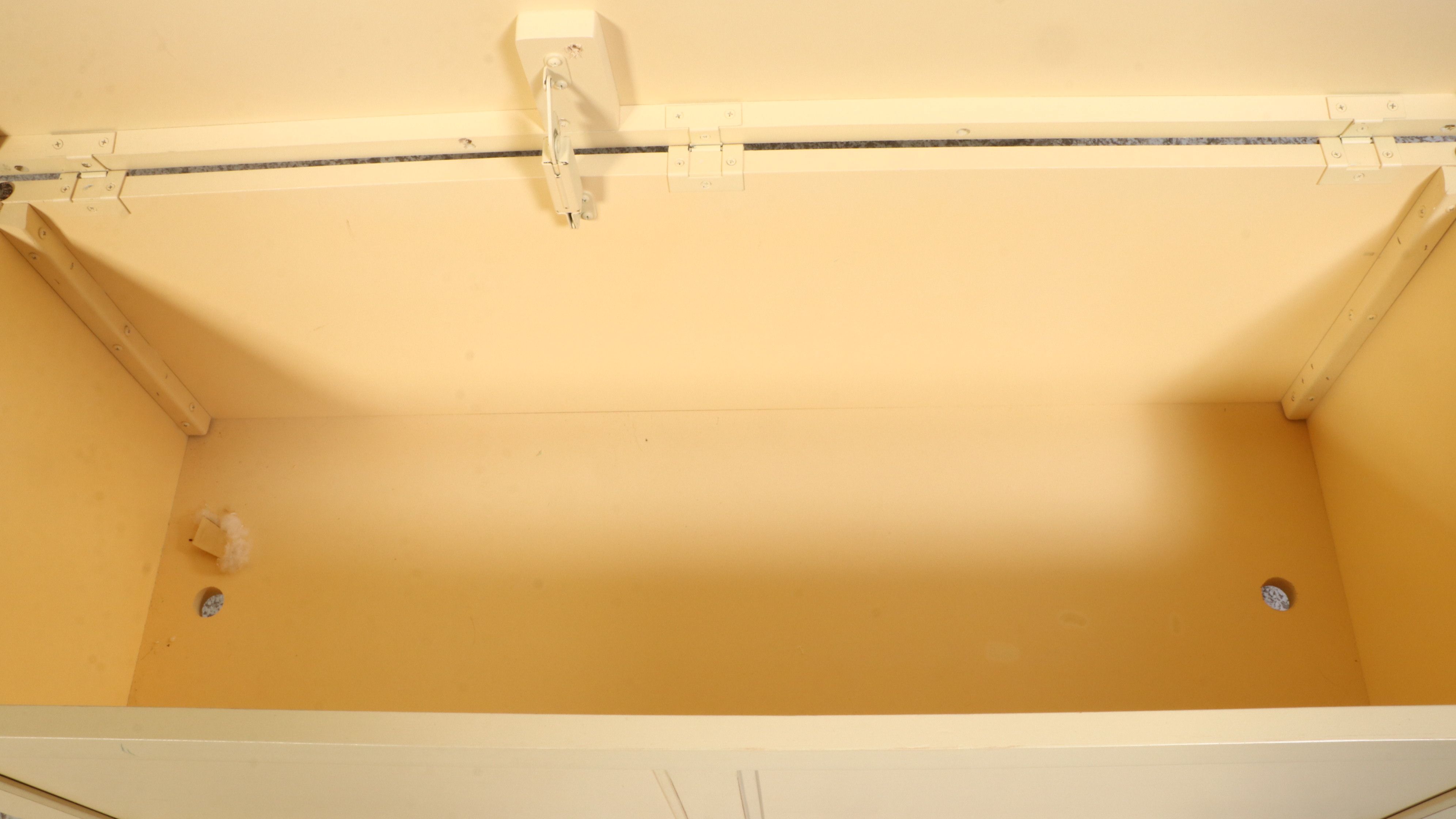 Victorian Style Paint Decorated Two-Tier Side Table and Wooden Trunk