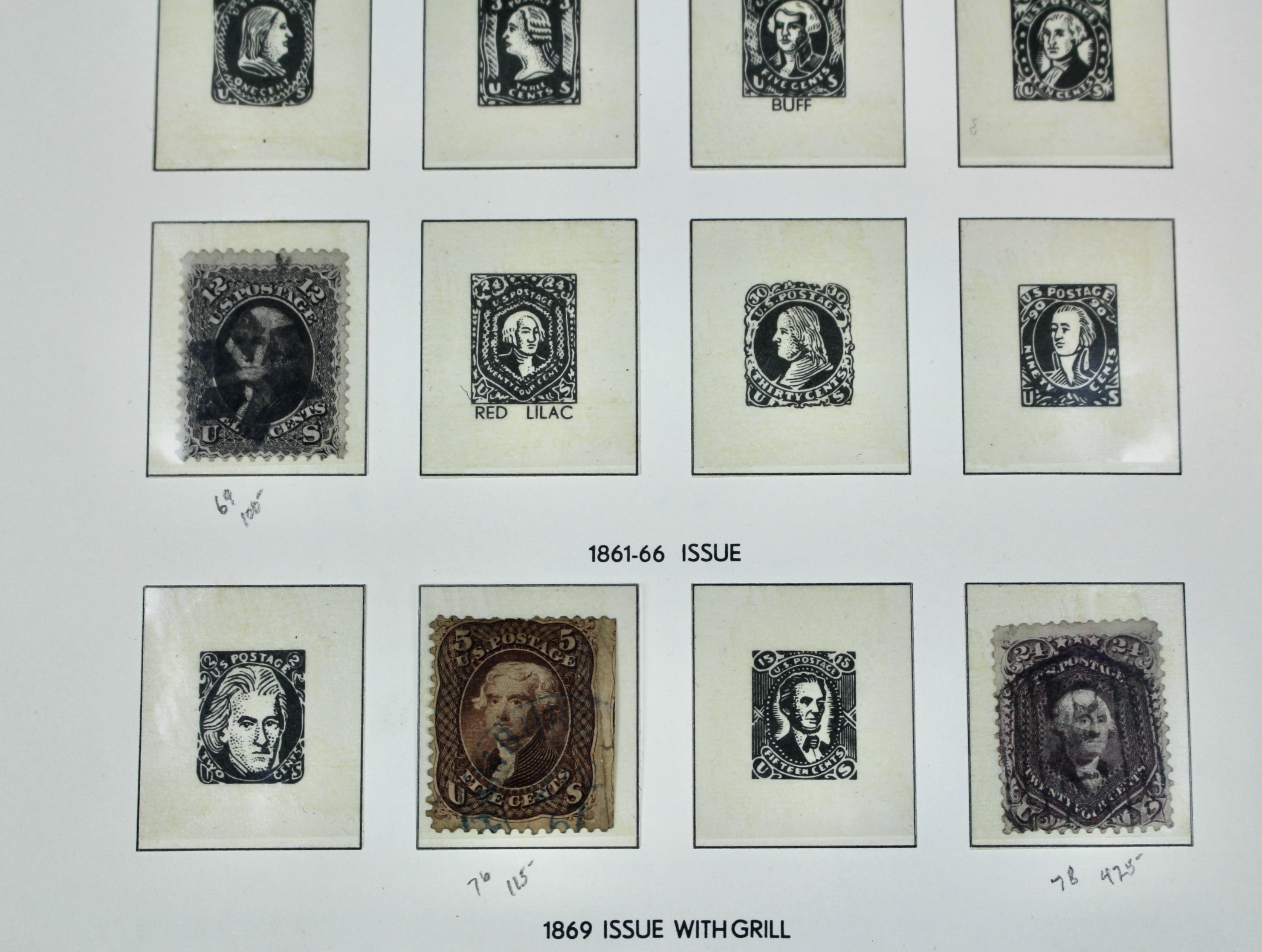 Early Used U.S. Postage Stamp Collection, 1851 to 1882