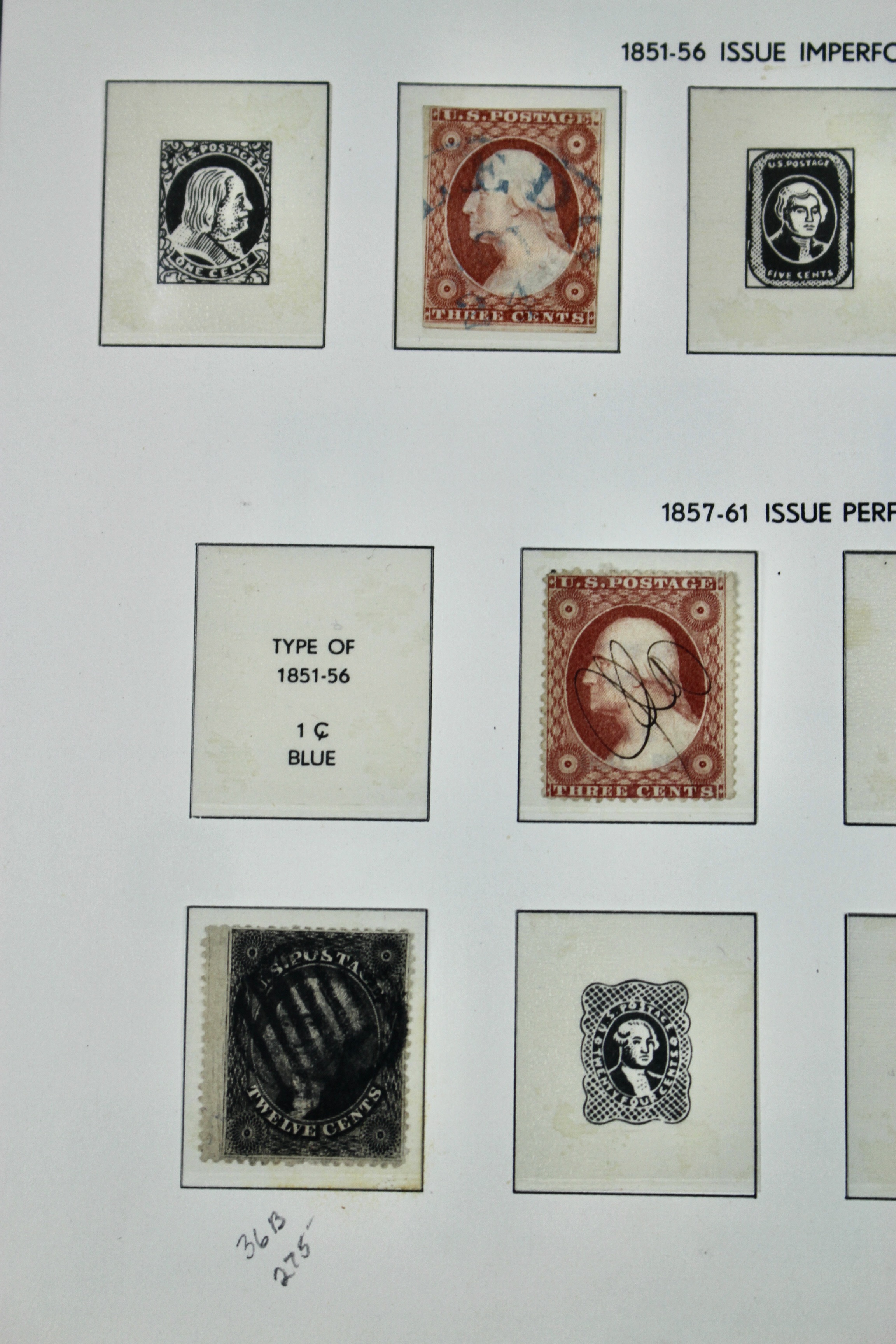 Early Used U.S. Postage Stamp Collection, 1851 to 1882