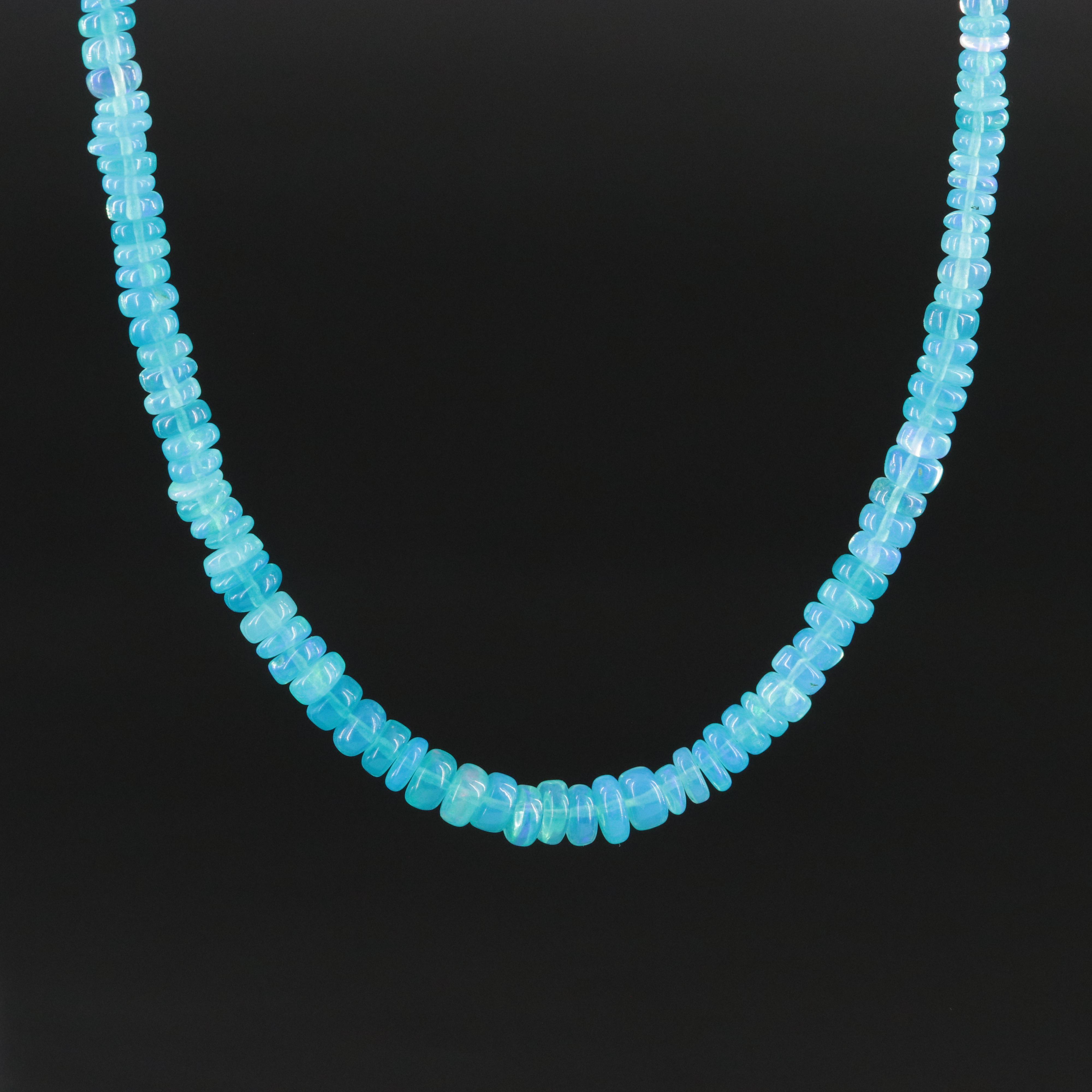 Graduated Opal Necklace with Sterling Clasp